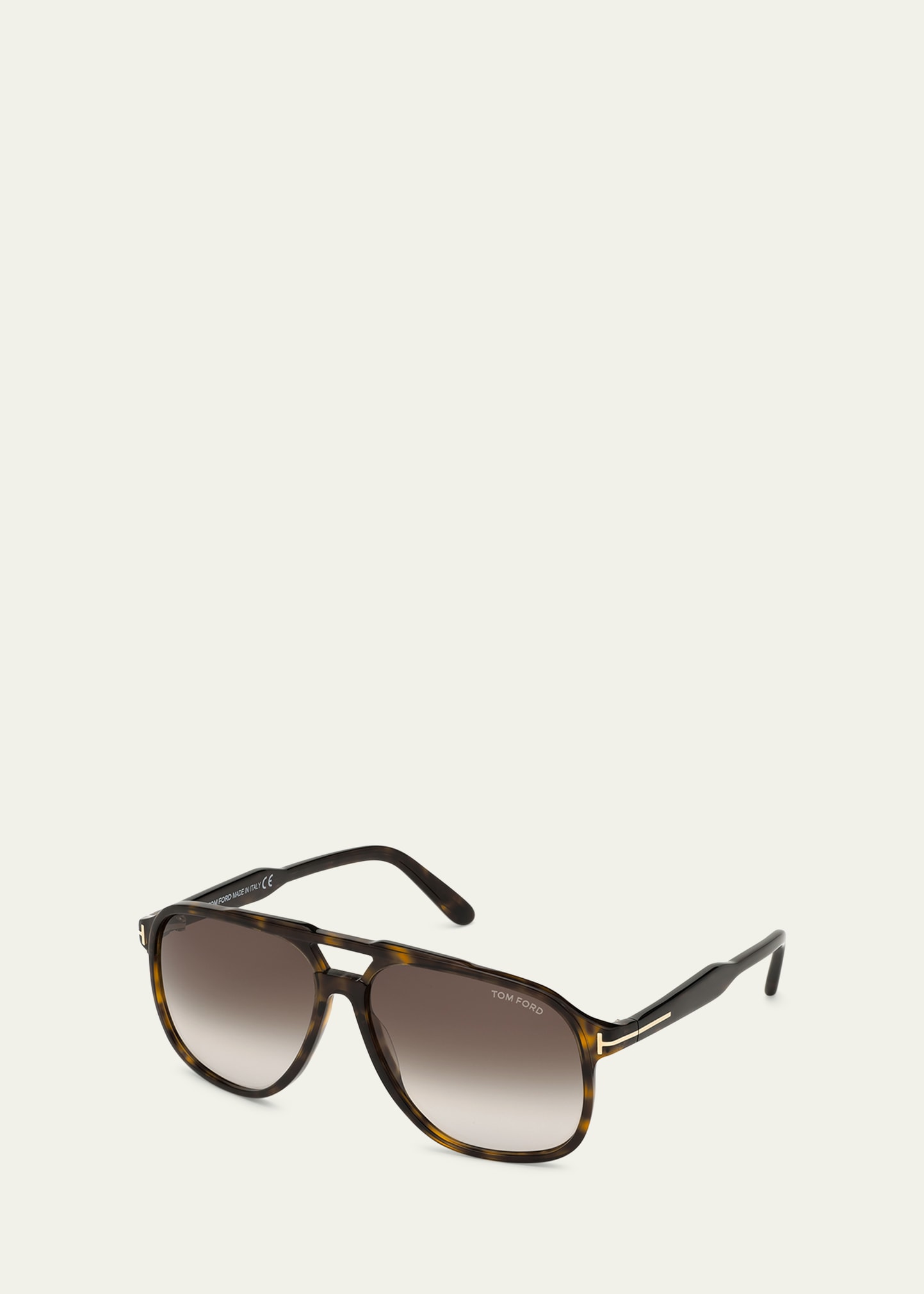 TOM FORD Men's Raoul Gradient Tortoiseshell Aviator Sunglasses