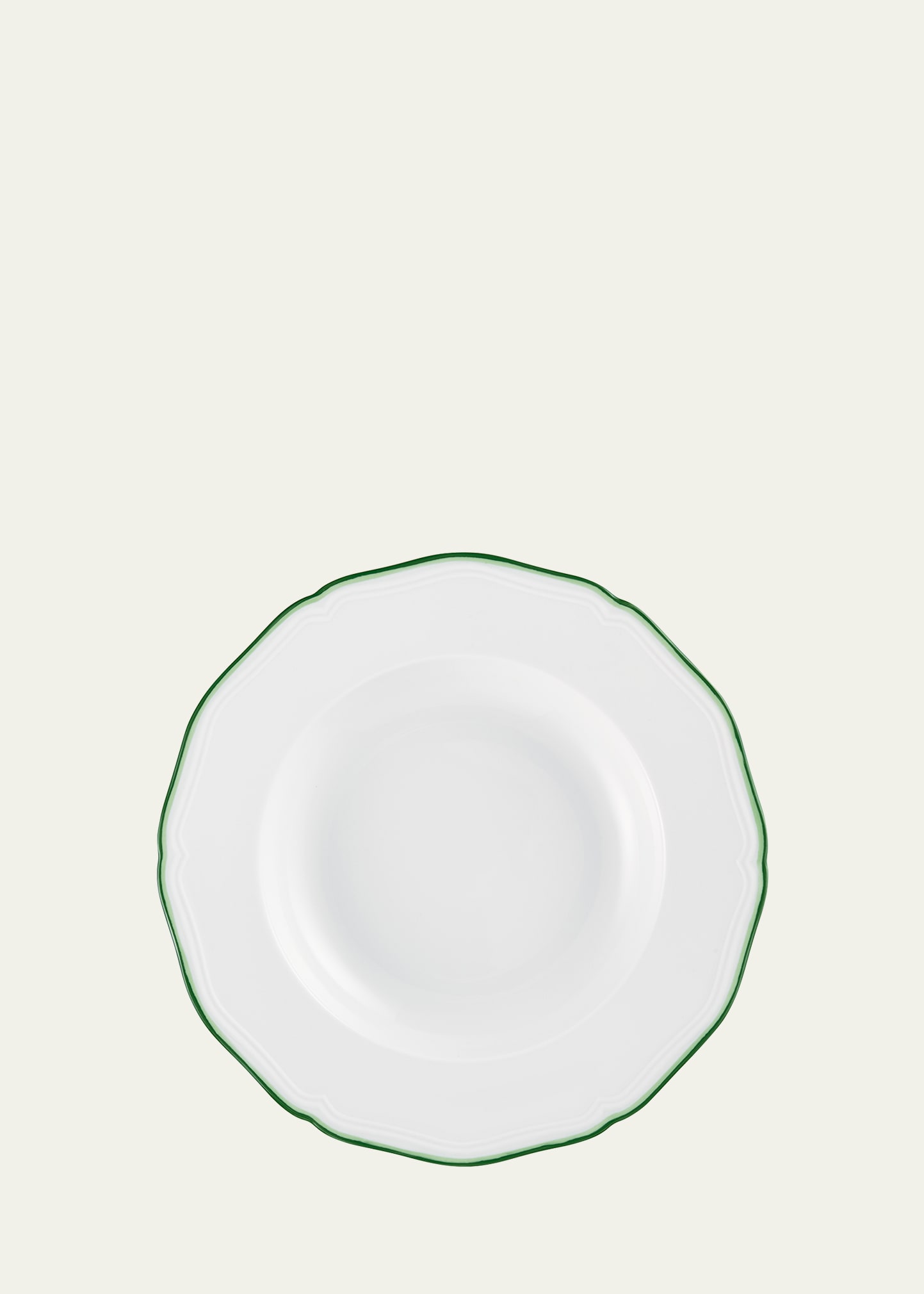 Raynaud Touraine Double Filet Green Rim Plate