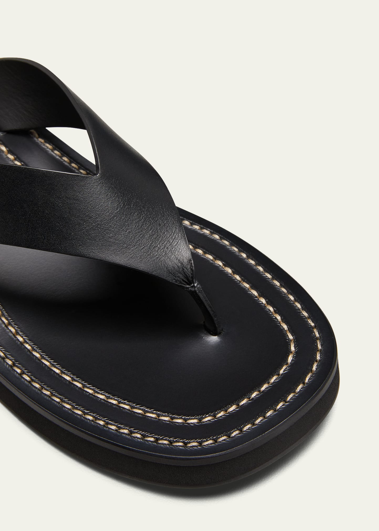 THE ROW Ginza Flip-Flop Smooth Calfskin Sandals - Bergdorf