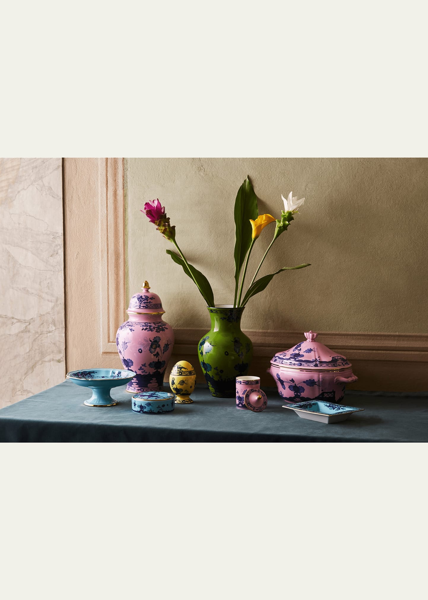 GINORI 1735 Oriente Italiano Azalea Ming Vase, 9.8