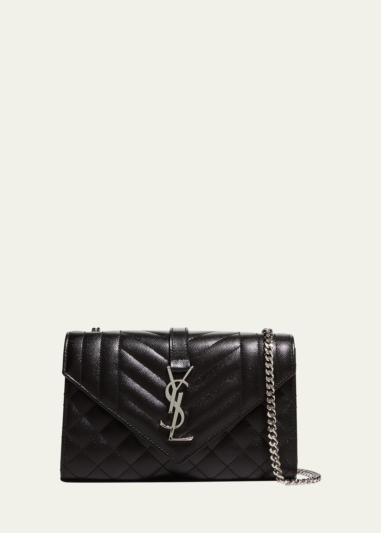 Small YSL Monogram Leather Satchel Bag