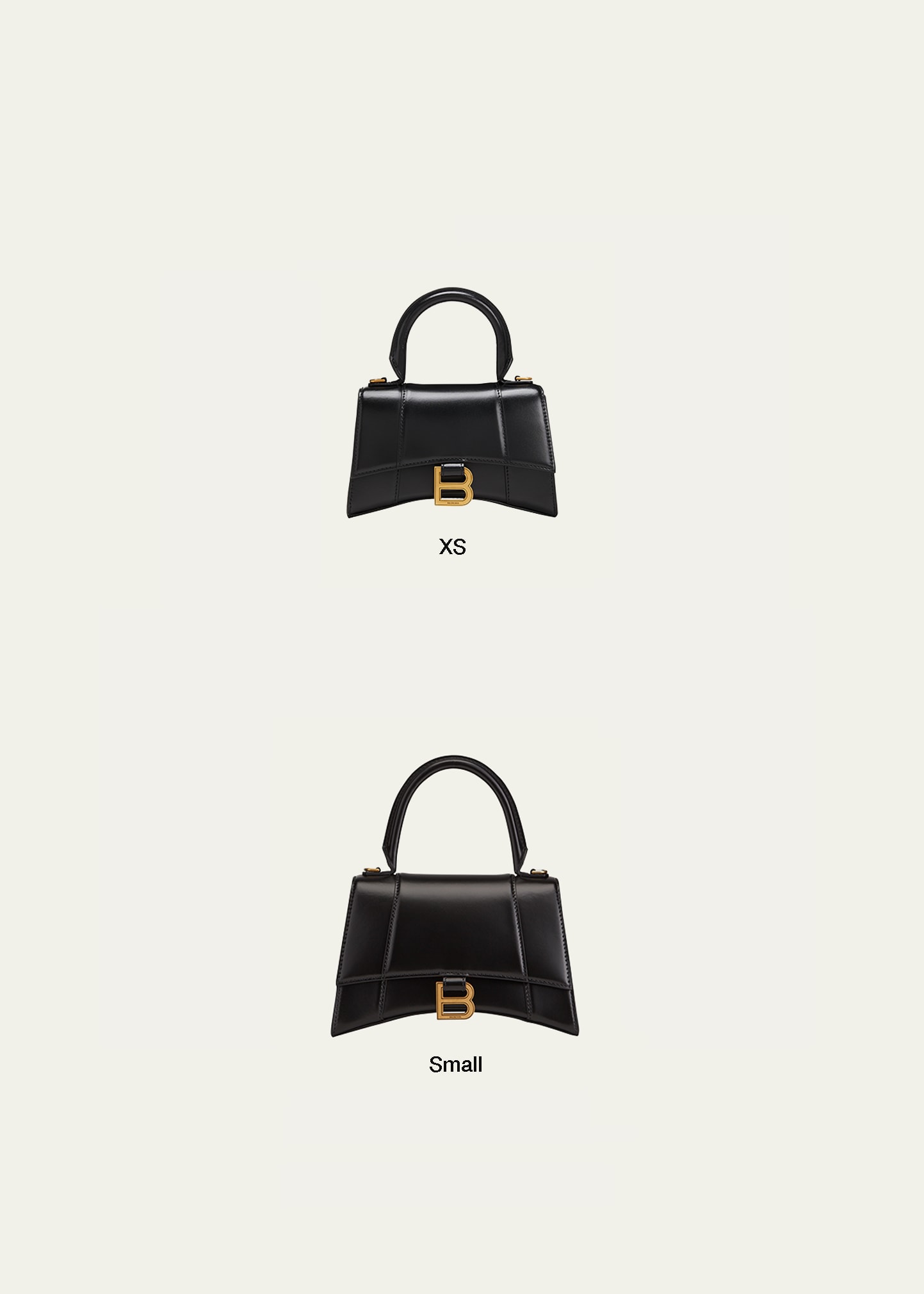 Balenciaga Hourglass XS Shiny Box Calf Top-Handle Bag - Bergdorf