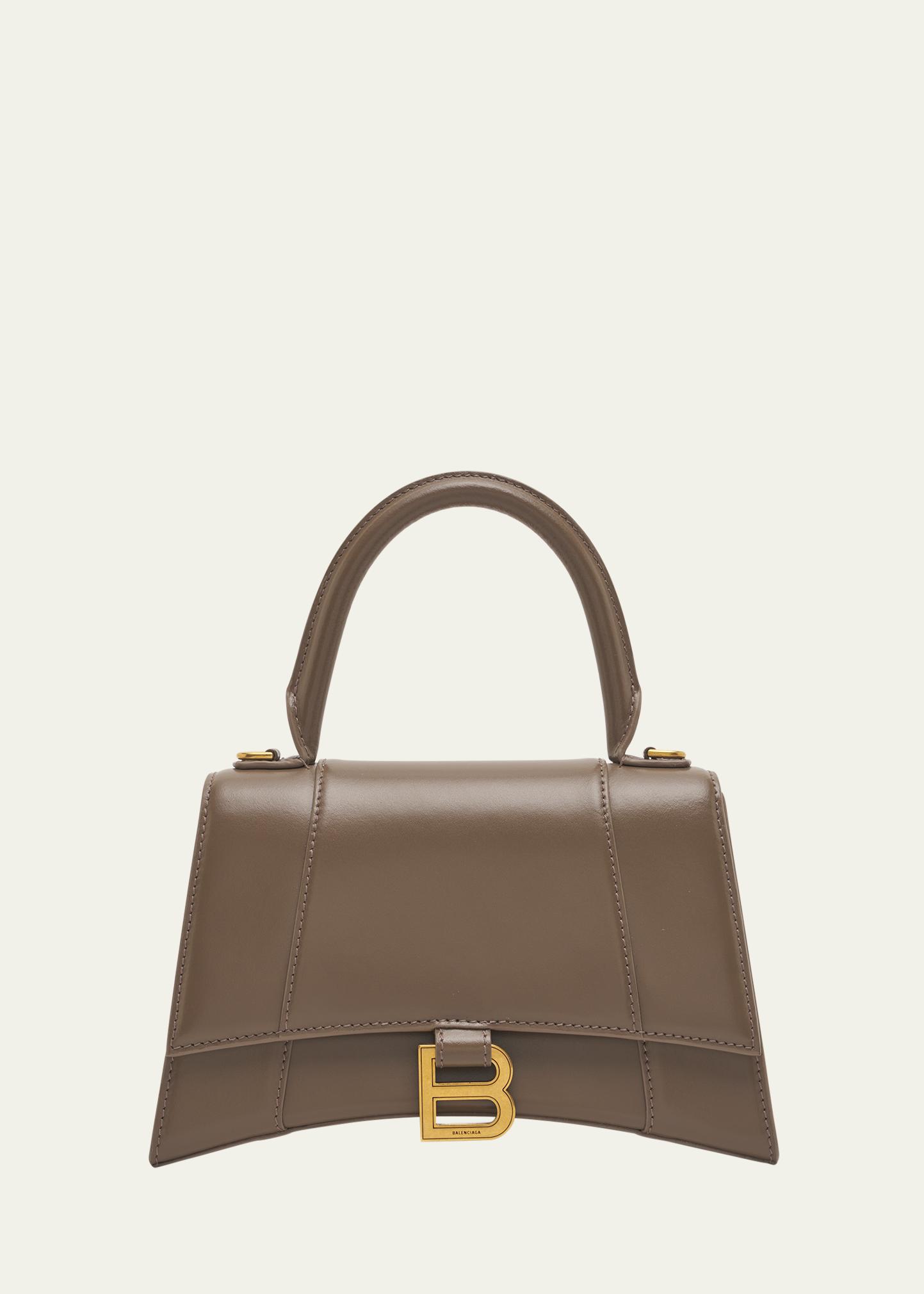 Balenciaga Hourglass Small Shiny Leather Top-Handle Bag - Bergdorf