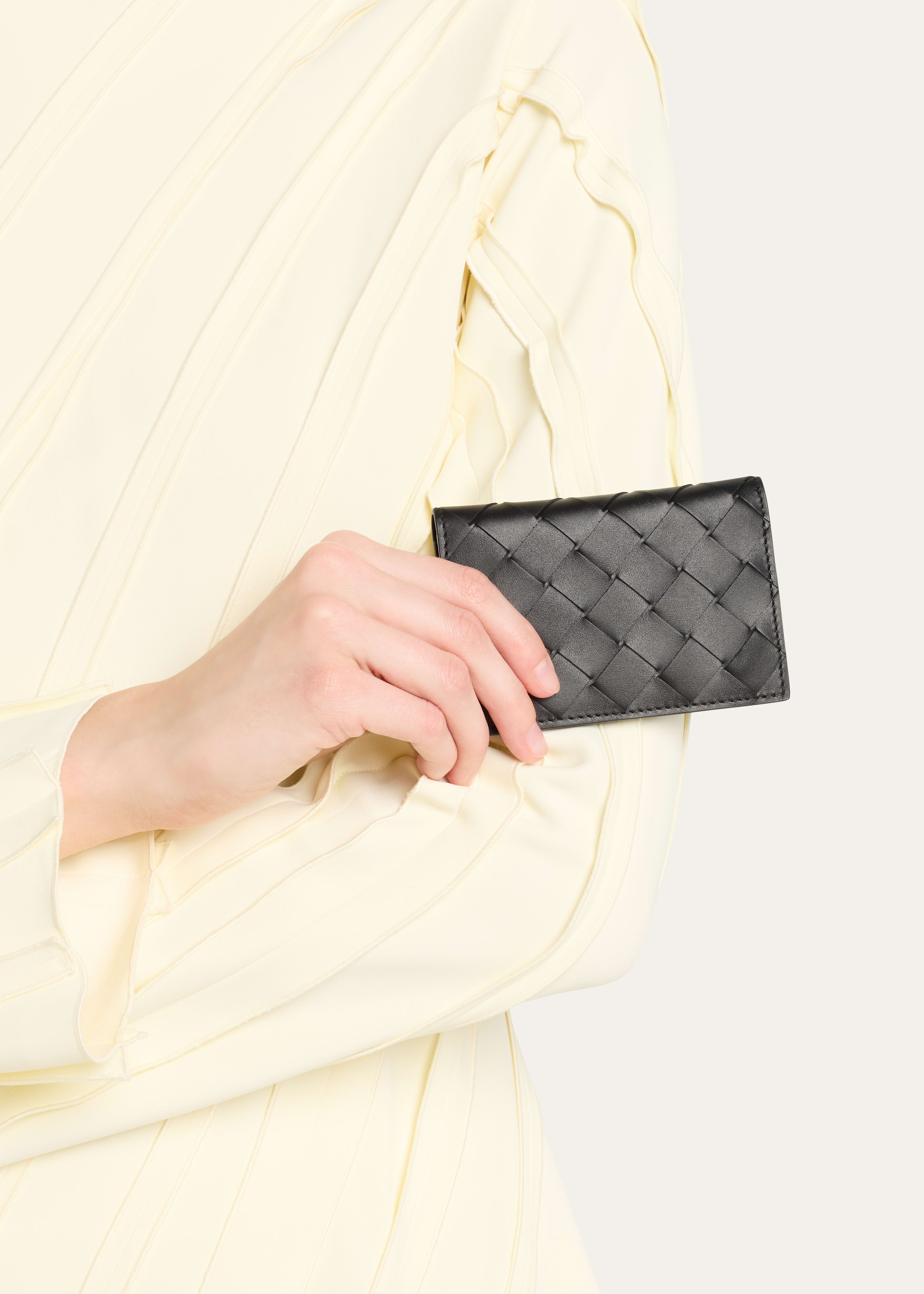 Bottega Veneta Men's Portacard Woven Leather Card Case - Bergdorf