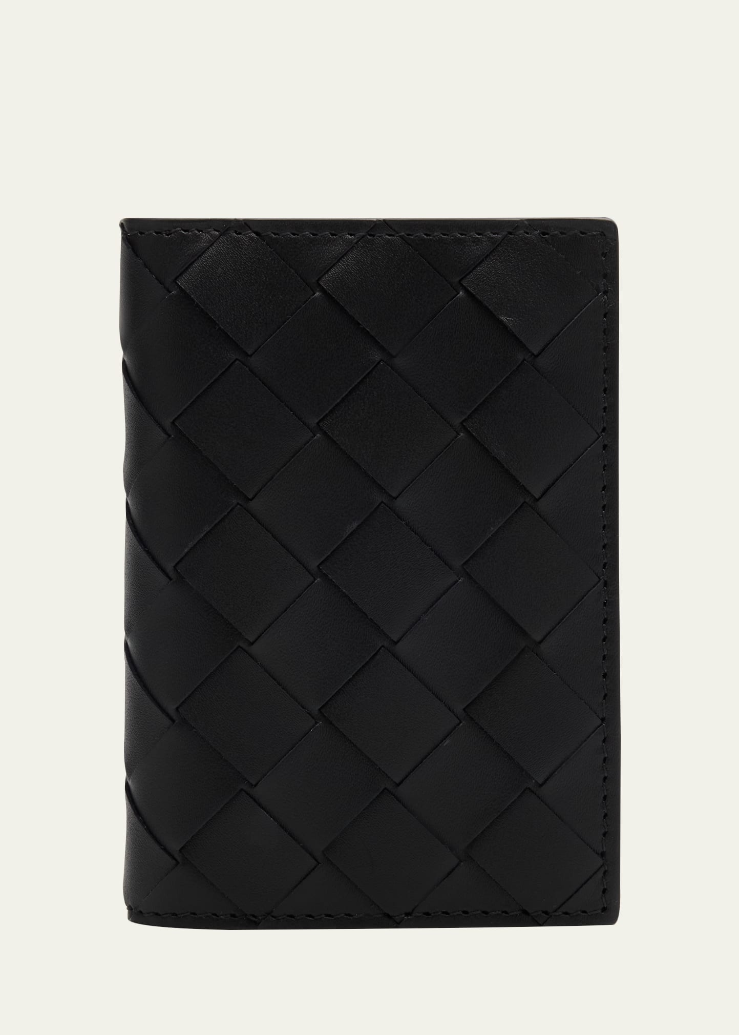 Bottega Veneta Men's Portacard Woven Leather Card Case - Bergdorf