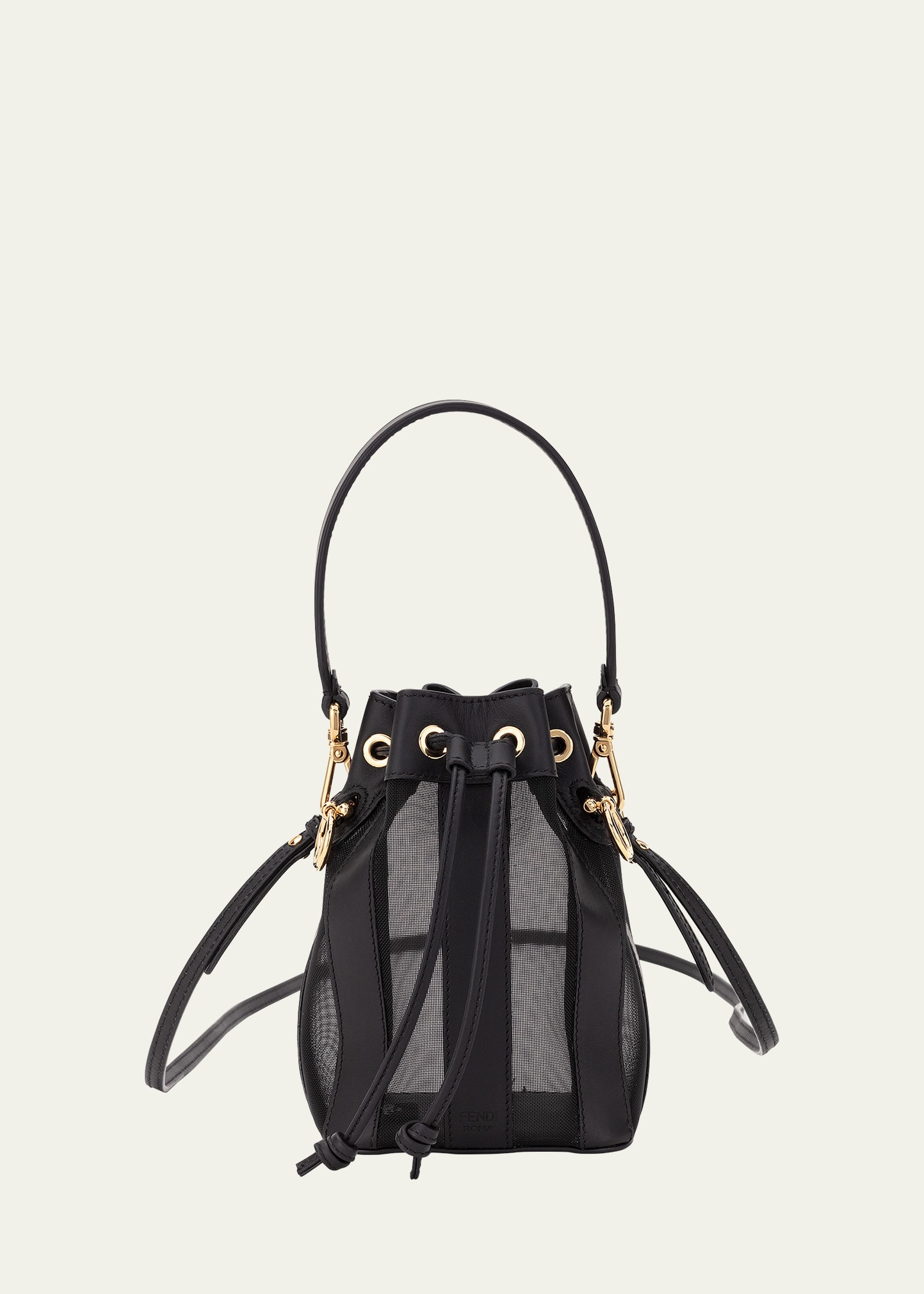 fendi mon tresor mini leather bucket bag