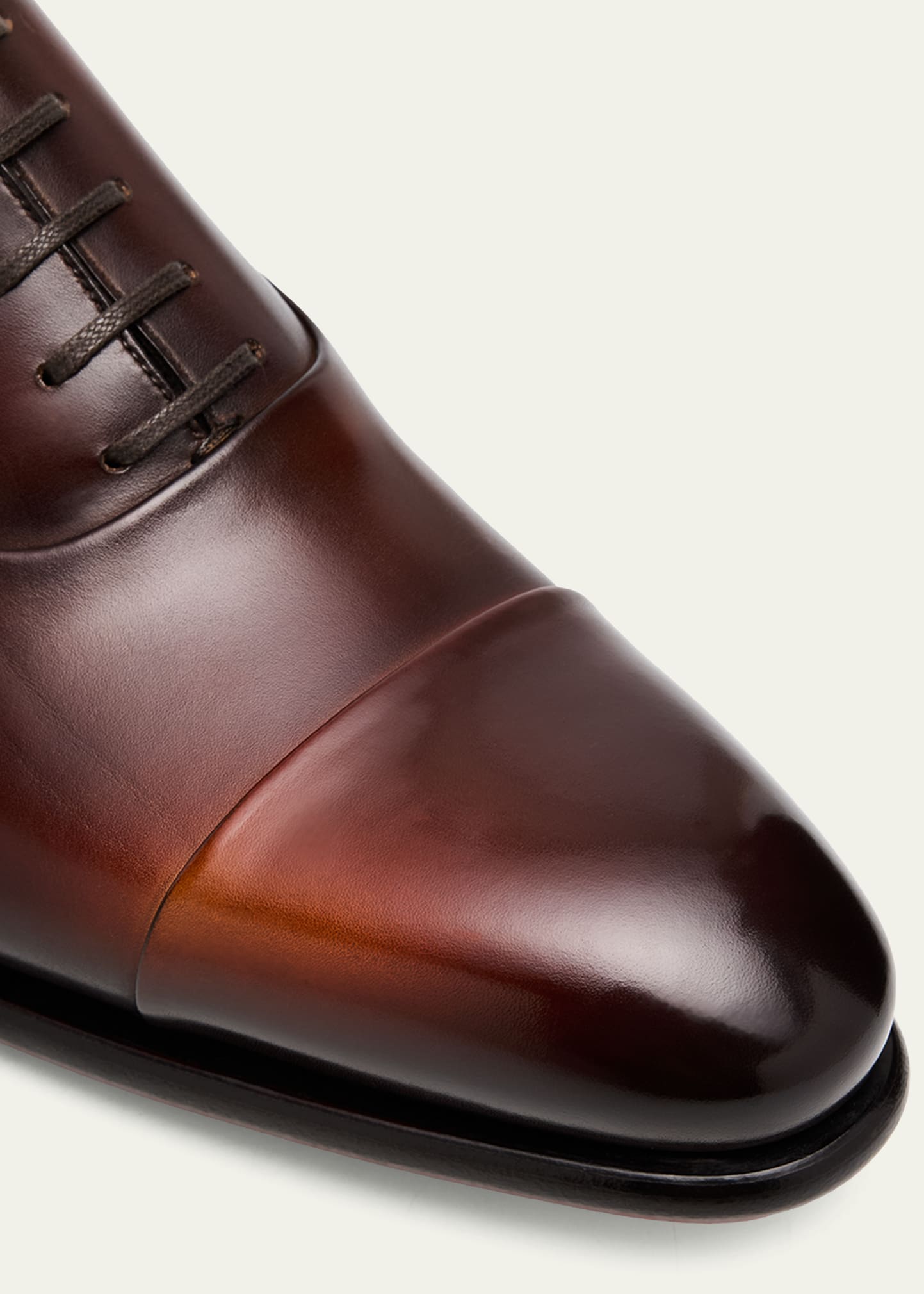 Santoni Men's Isaac Cap-Toe Leather Oxford Shoes - Bergdorf Goodman