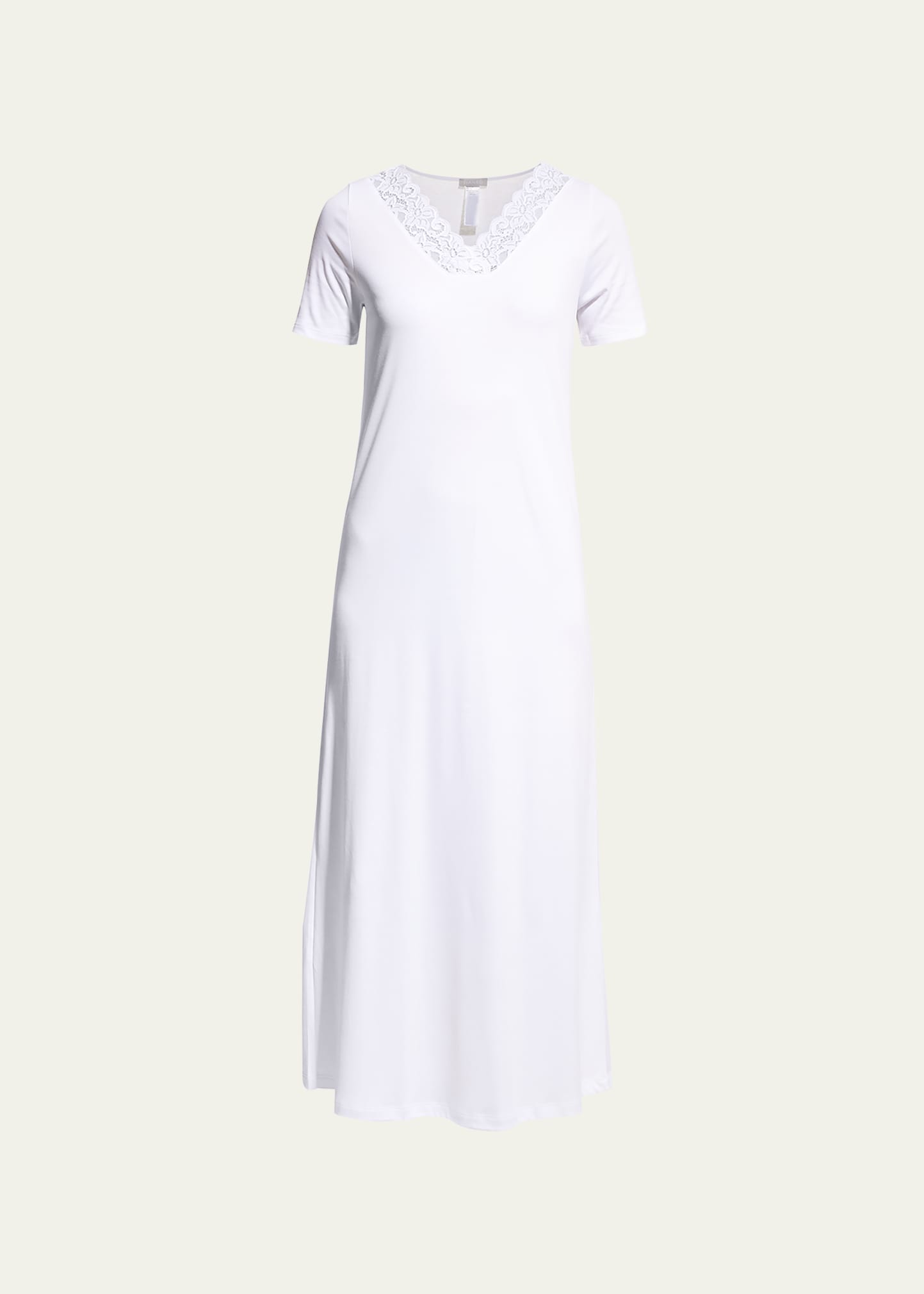 Hanro Moments Short-Sleeve Long Nightgown - Bergdorf Goodman