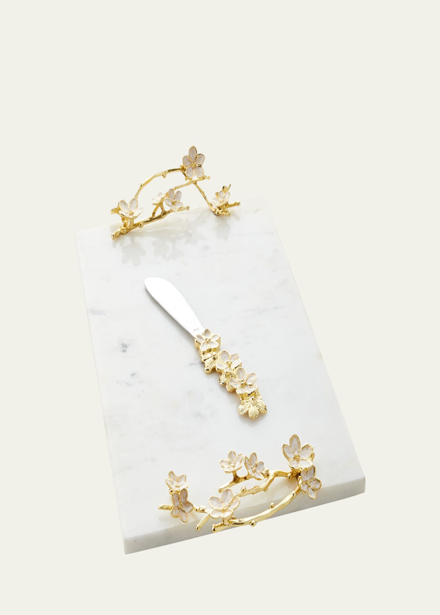 Cherry Blossom Small Cheese Board w/ Knife