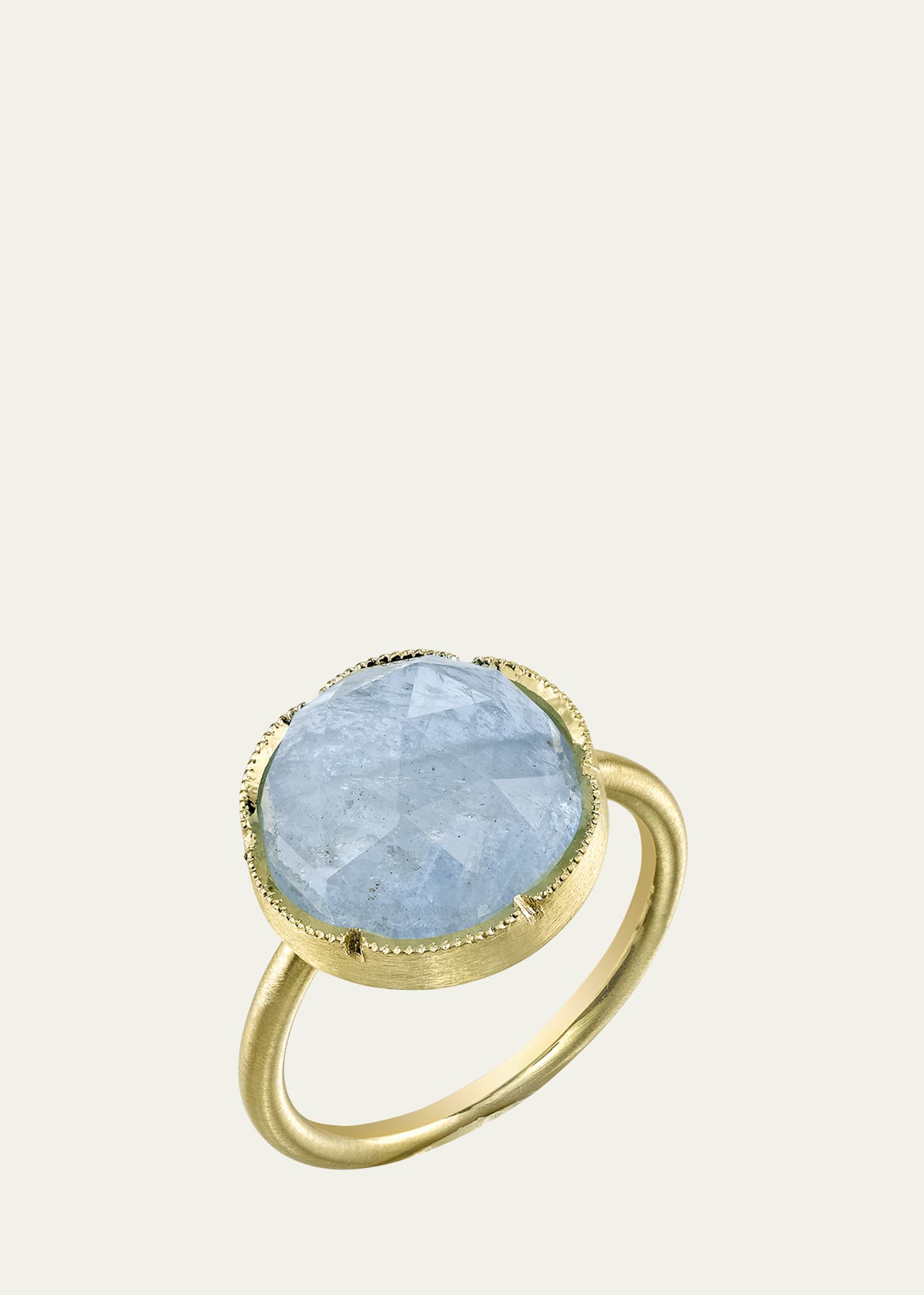 Irene Neuwirth 18k Yellow Gold Aquamarine Ring