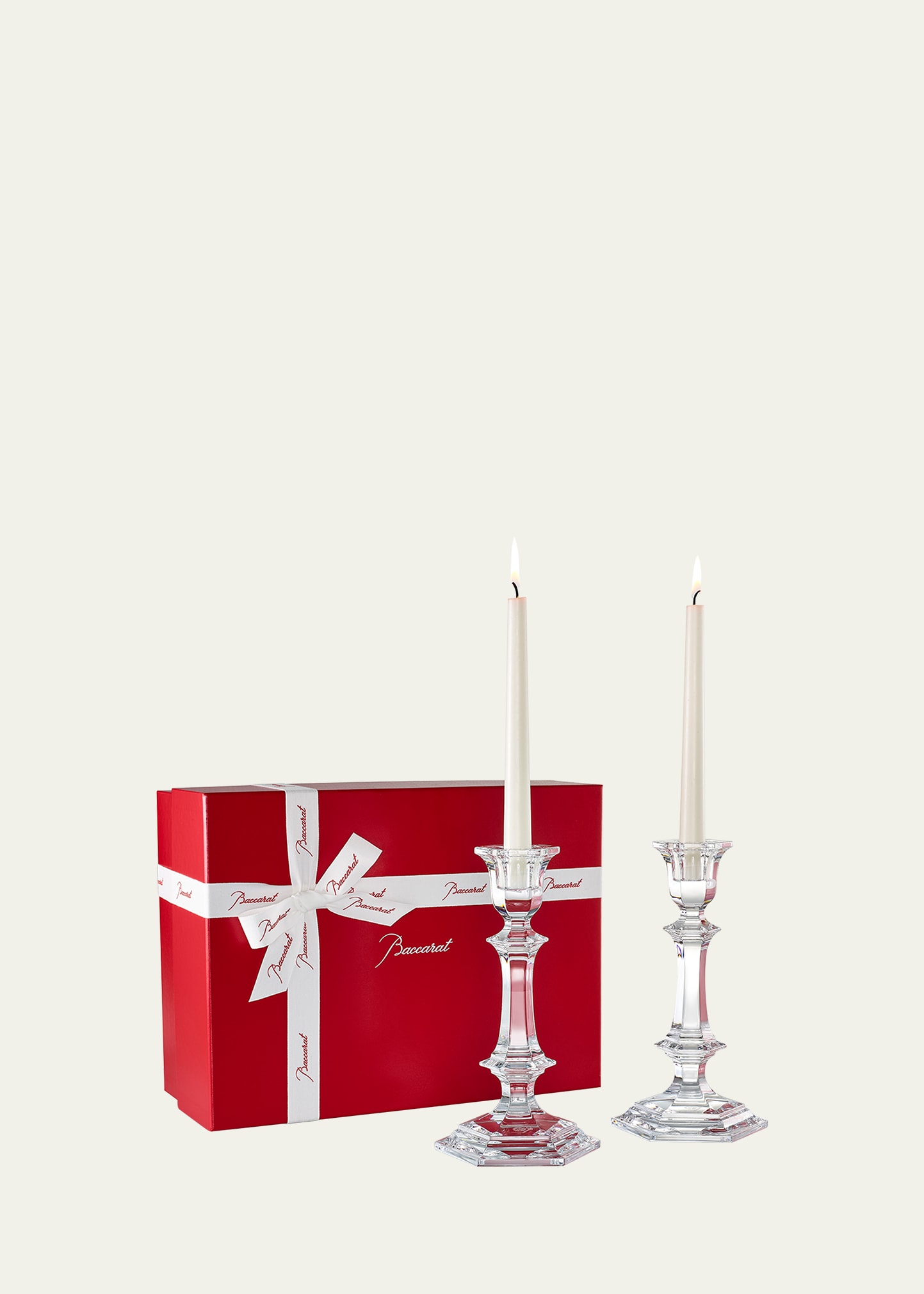 Baccarat Harcourt Candlestick Holders, Set of 2
