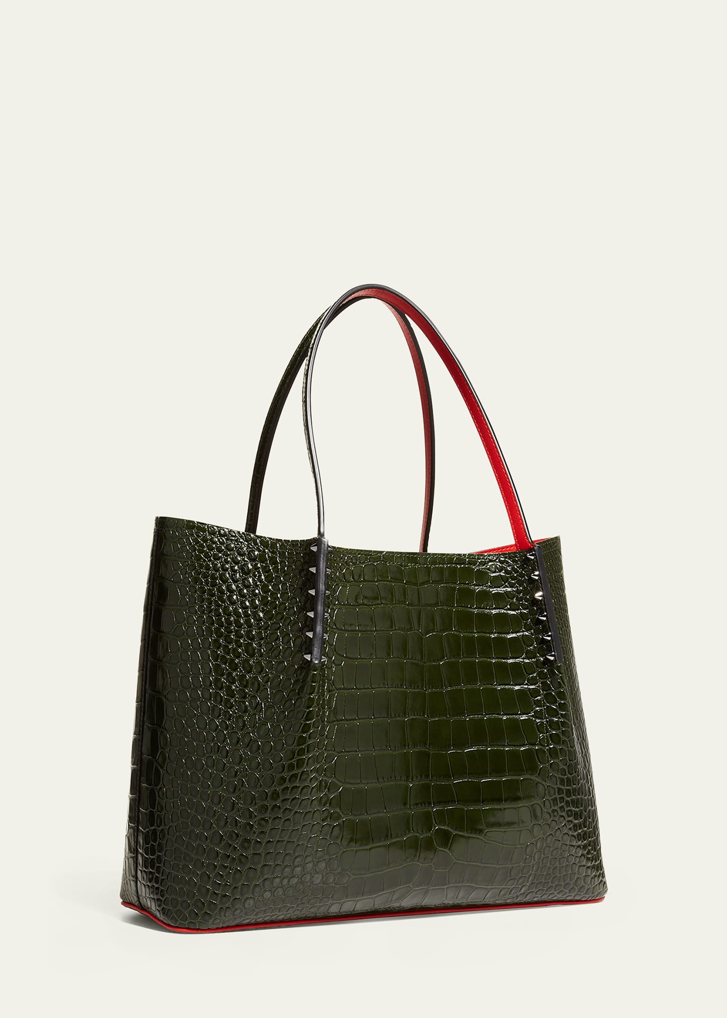 Christian Louboutin Cabarock Large in Croc Embossed Leather