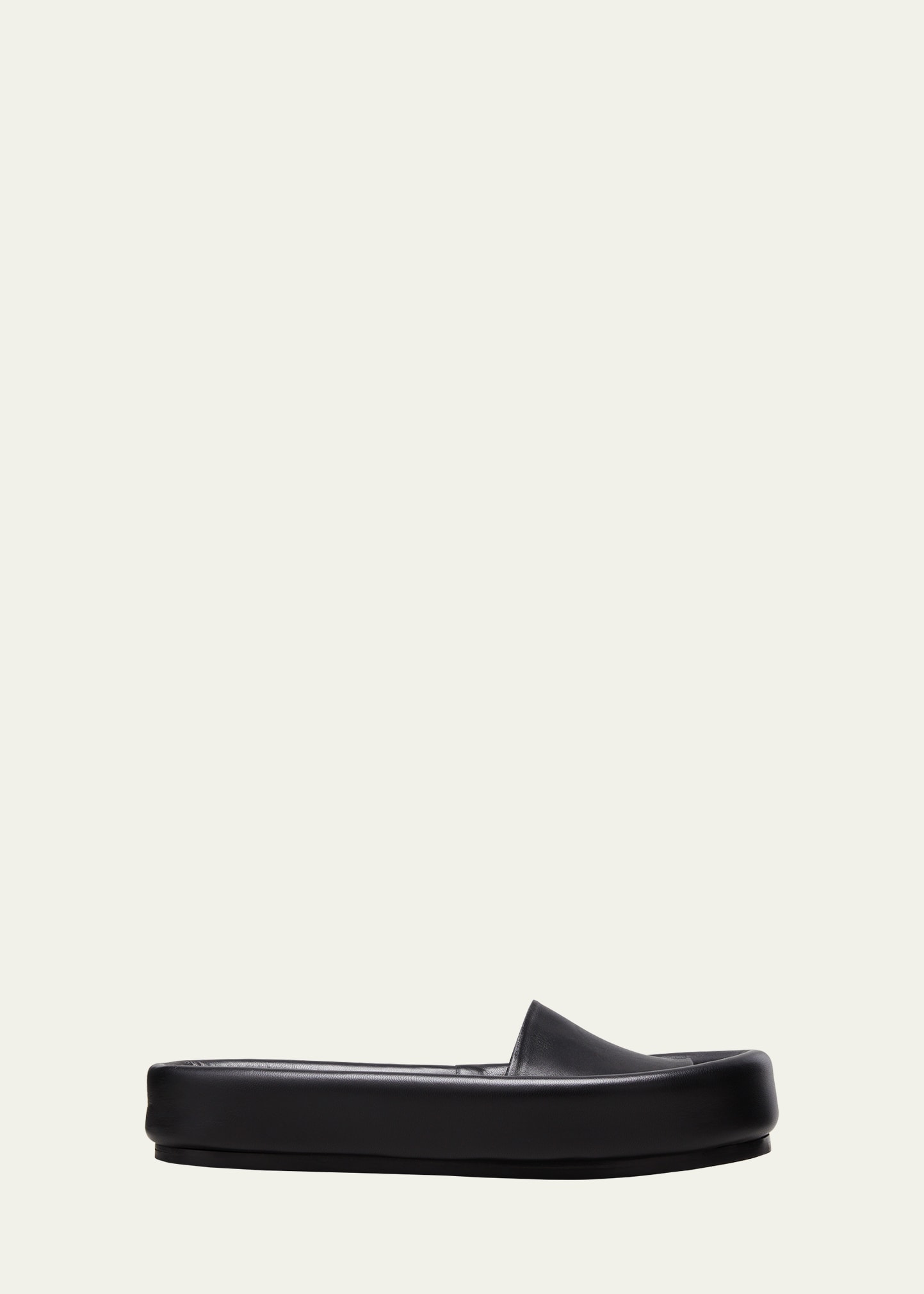 Khaite Venice Leather Pool Slide Sandals - Bergdorf Goodman