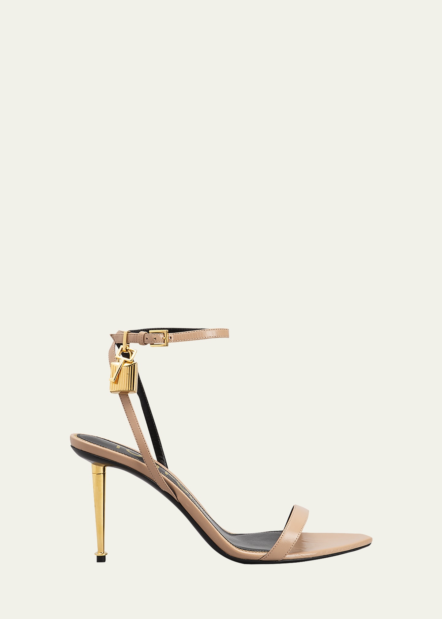 TOM FORD Lock Leather Sandals - Bergdorf Goodman