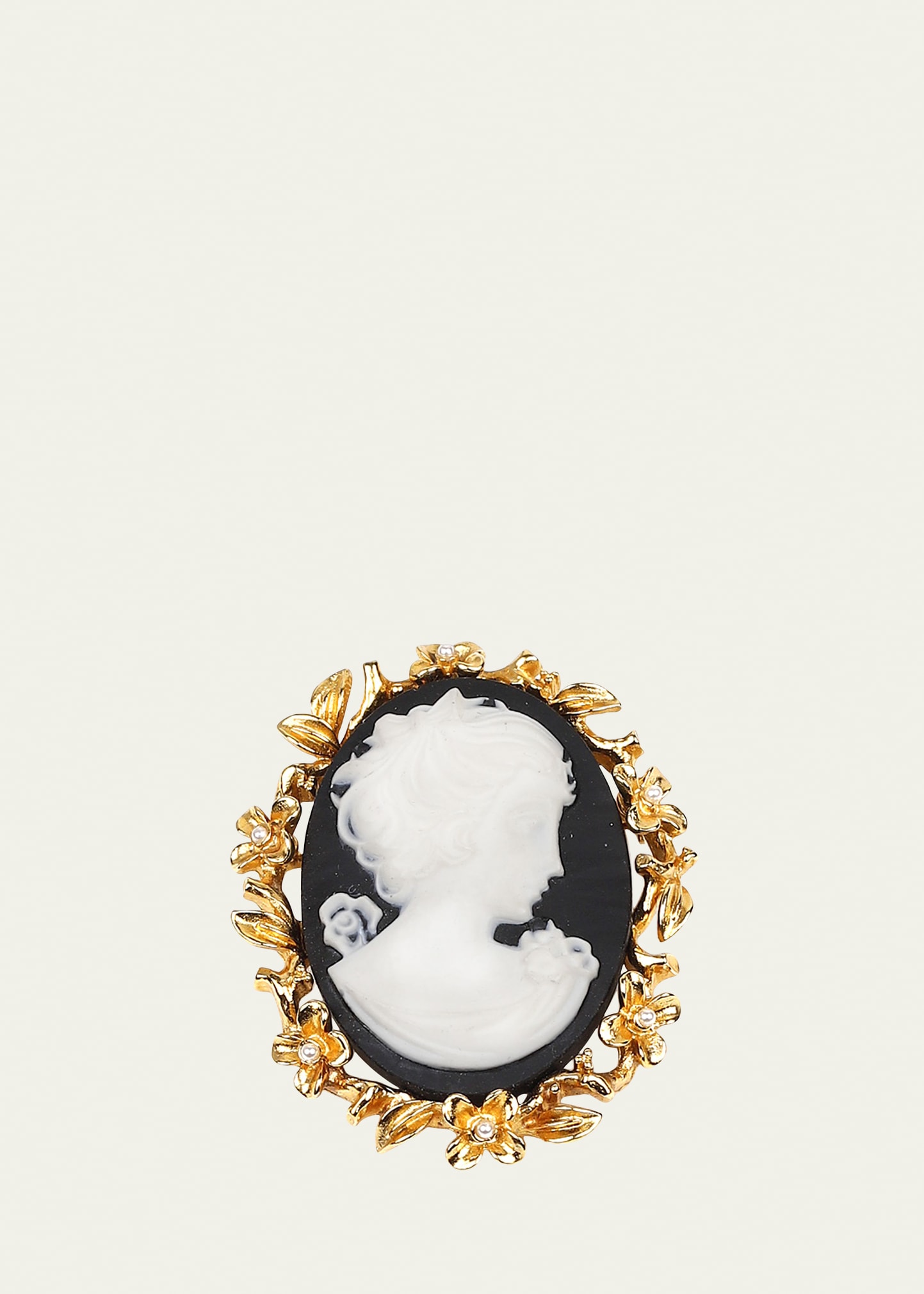 Ben Amun Cameo Gold Pin Bergdorf Goodman