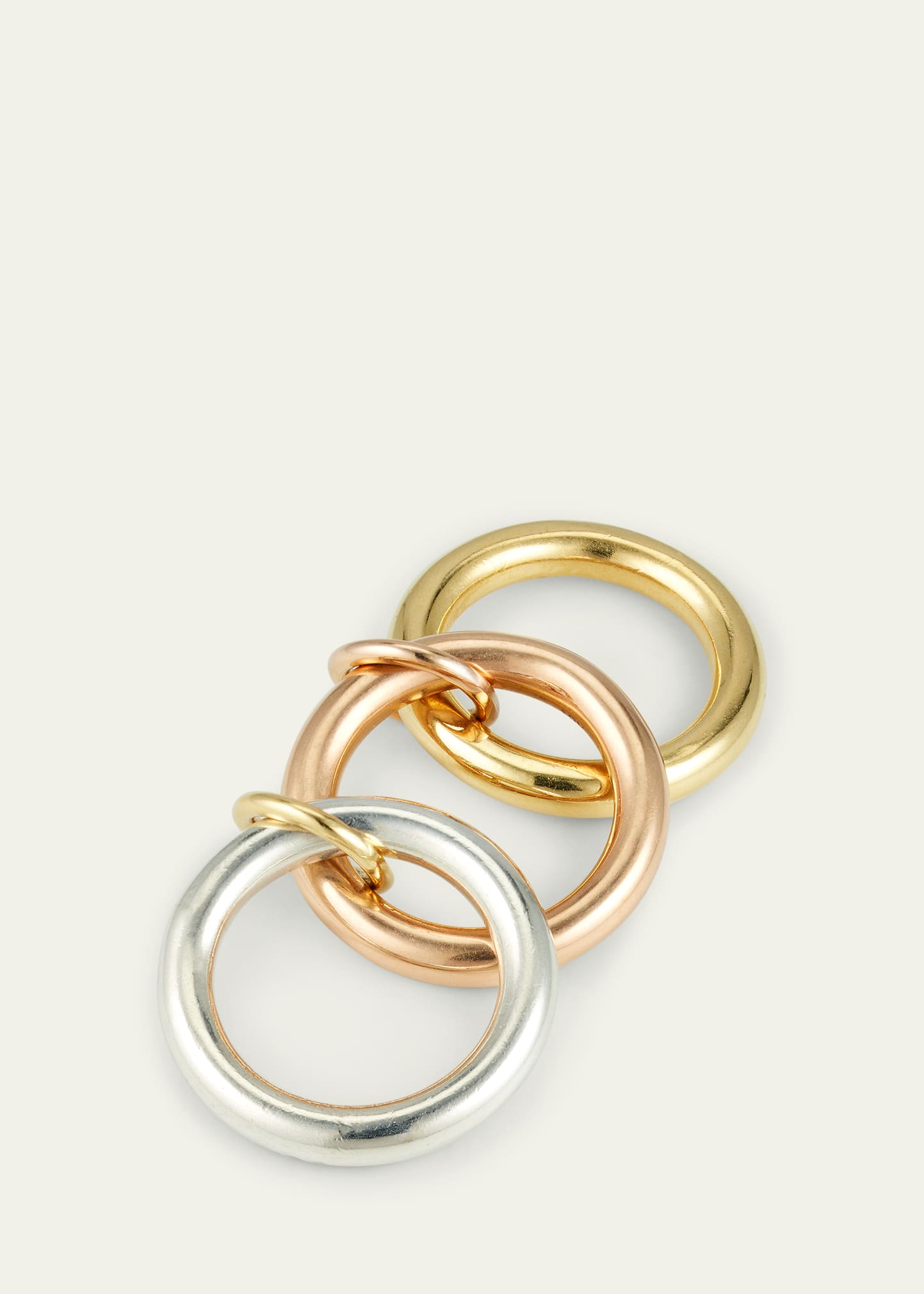 Spinelli Kilcollin Mercury Mixed-Metal 3-Link Ring, Size 8