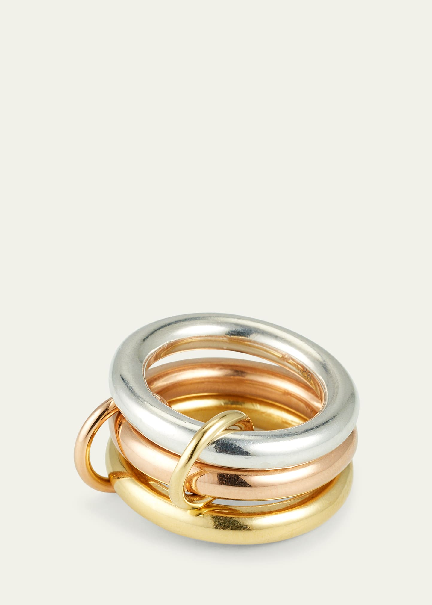 Spinelli Kilcollin Mercury Mixed-Metal 3-Link Ring, Size 8