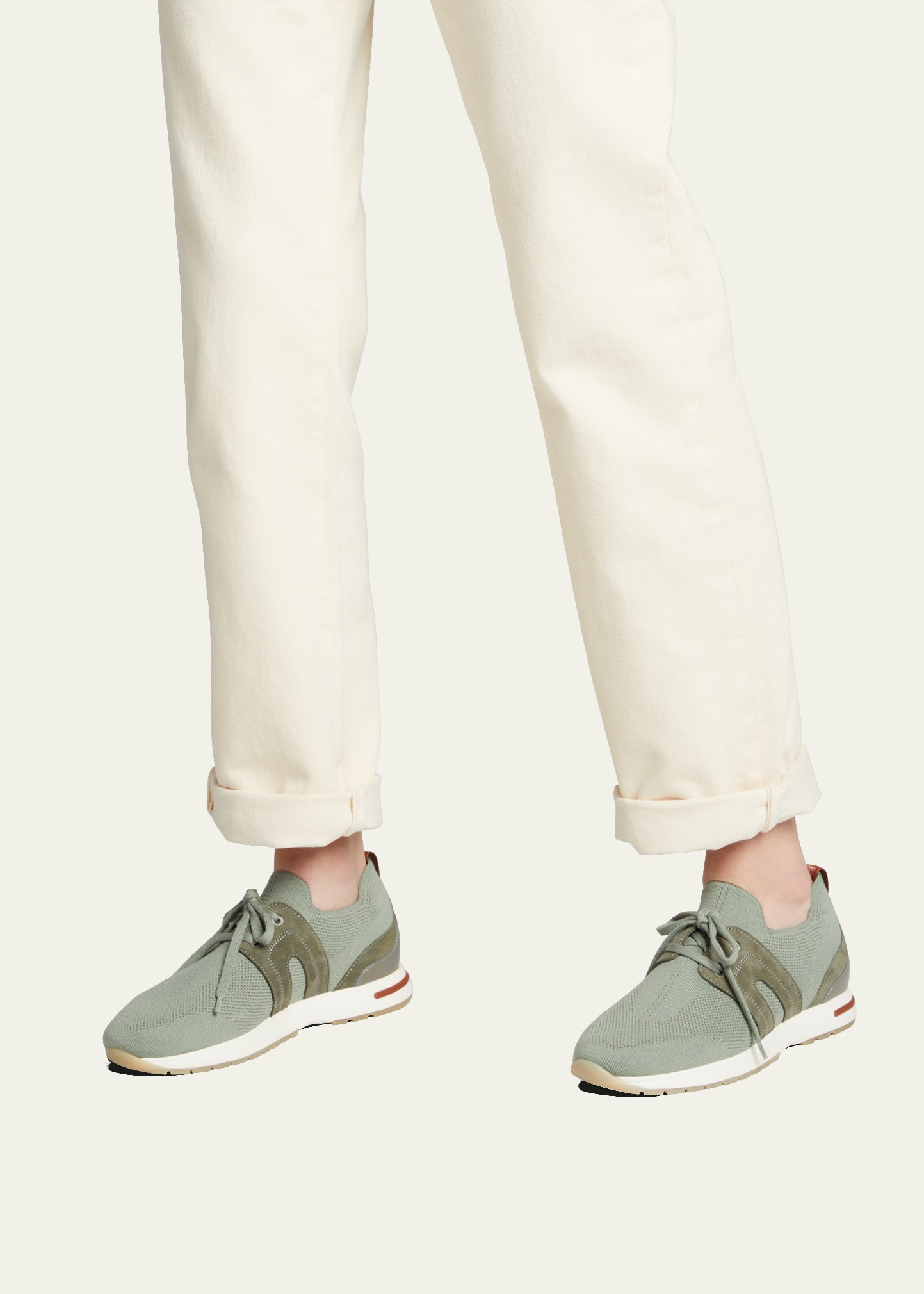 Loro Piana☆美品☆本日売り切りSale！ Loro Piana Knit Lace-Up Runner Sneakers - Bergdorf Goodman