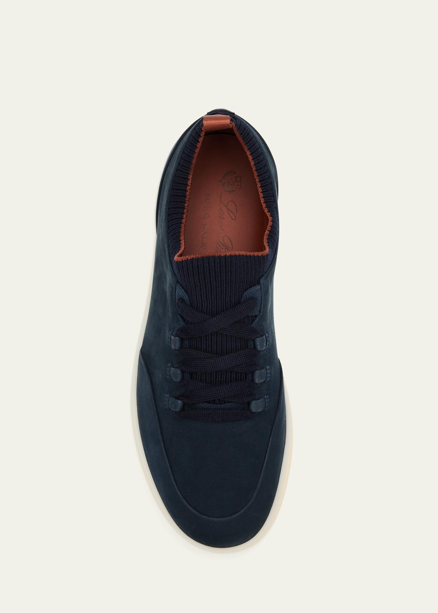 Loro Piana Soho Walk Nubuk Sneakers - Bergdorf Goodman