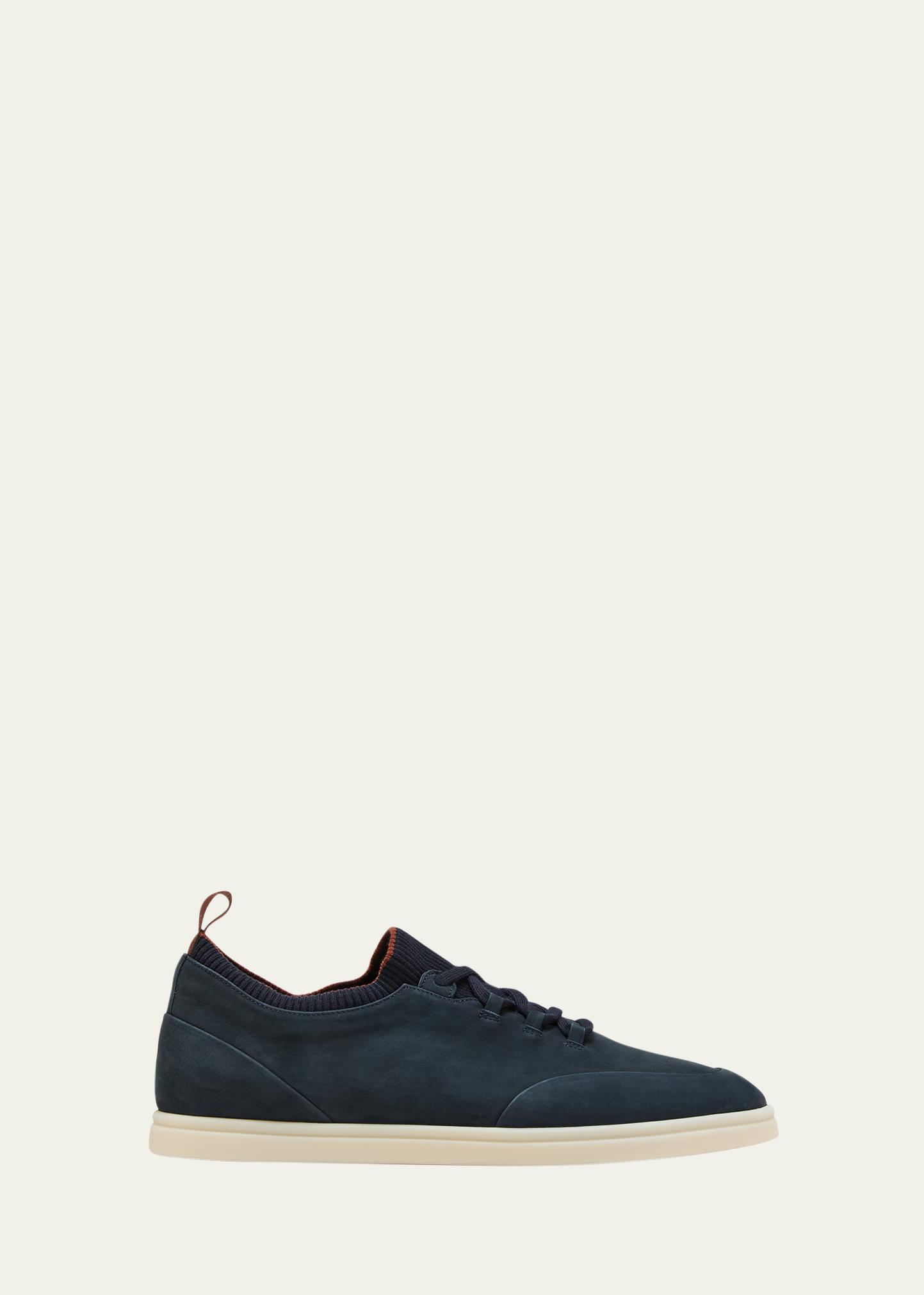 Loro Piana Soho Walk Nubuk Sneakers - Bergdorf Goodman