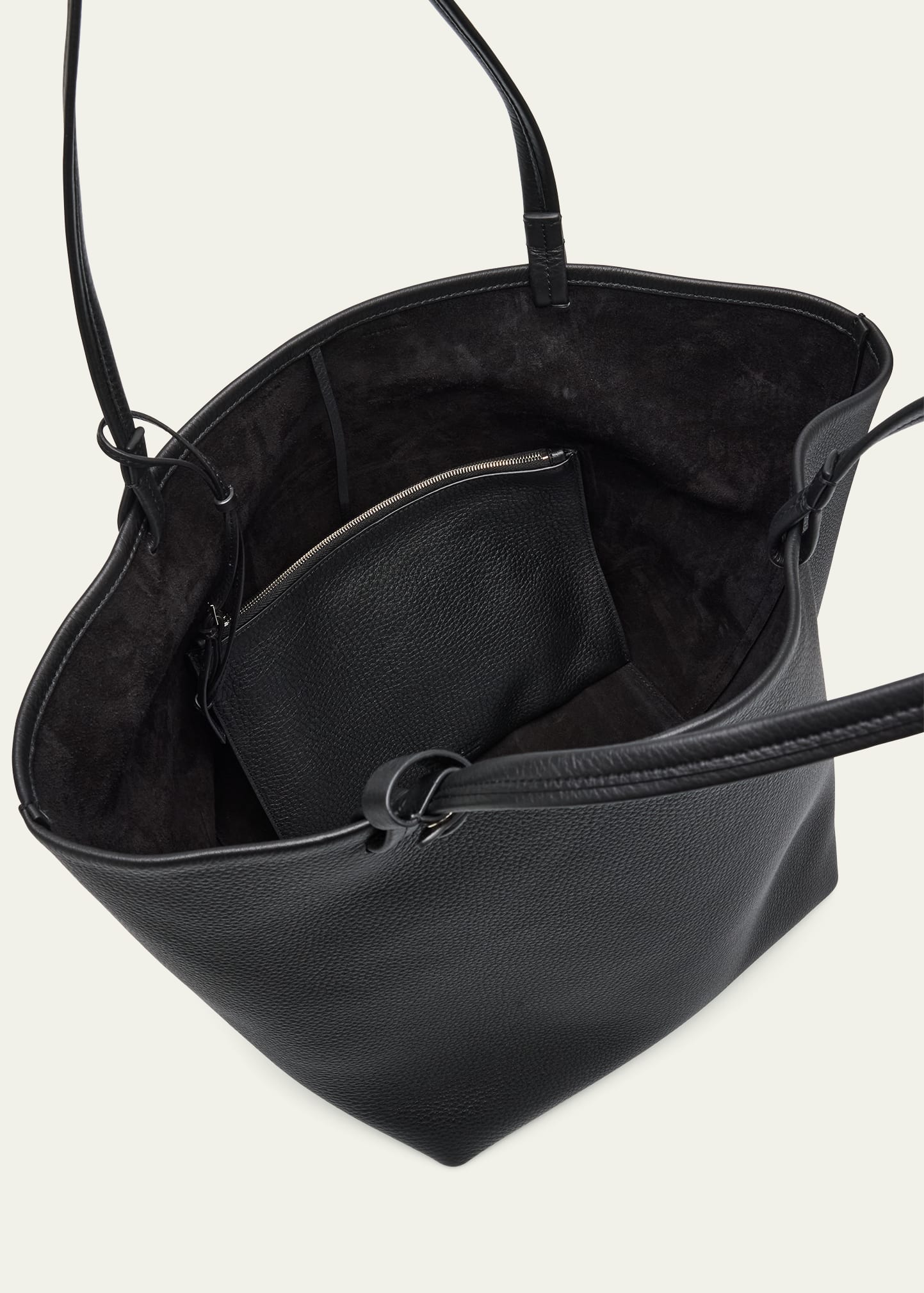 トートバッグ The Row Borsa Park Tote Grande In Pelle Park Tote Three Bag Black in Leather – The Row