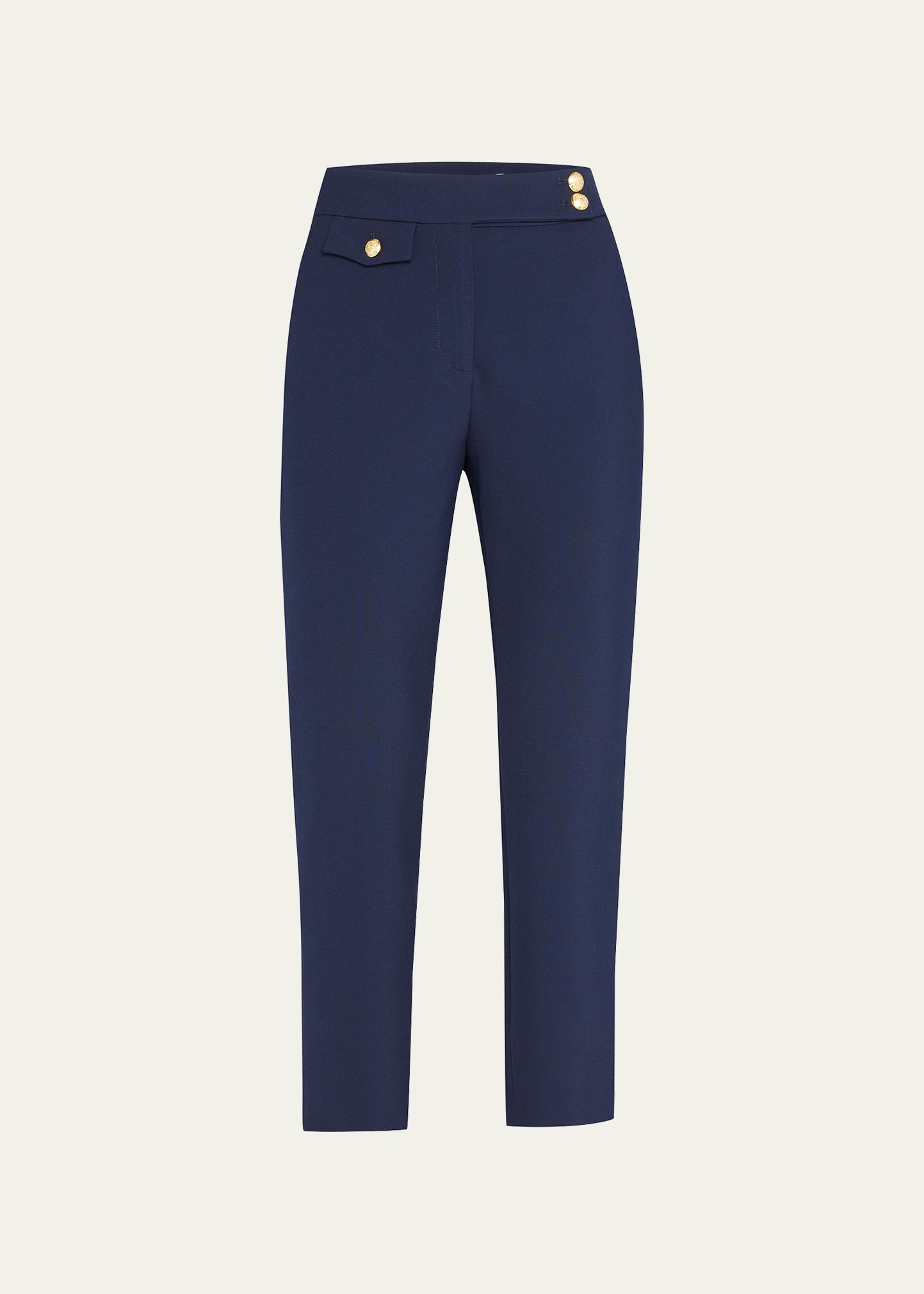 Veronica Beard Renzo Straight Crop Pants - Bergdorf Goodman