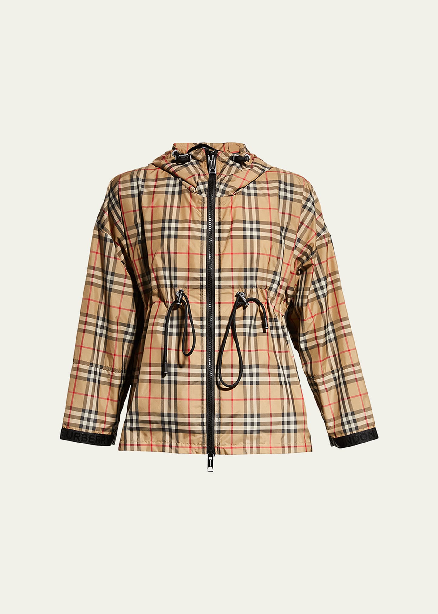 Burberry Logo Tape Vintage Check Hooded Jacket - Bergdorf