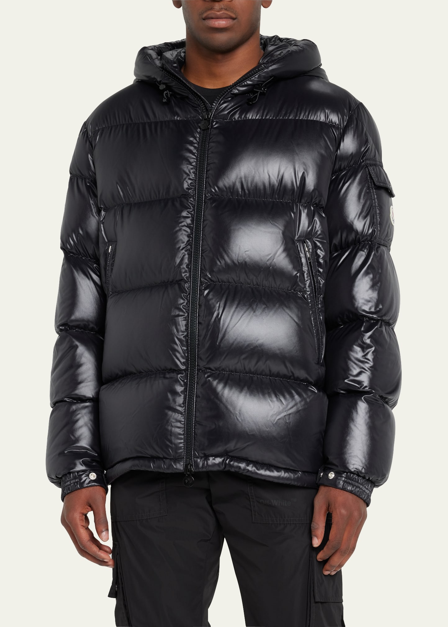 Moncler Men's Ecrins Shiny Down Puffer Jacket - Bergdorf Goodman