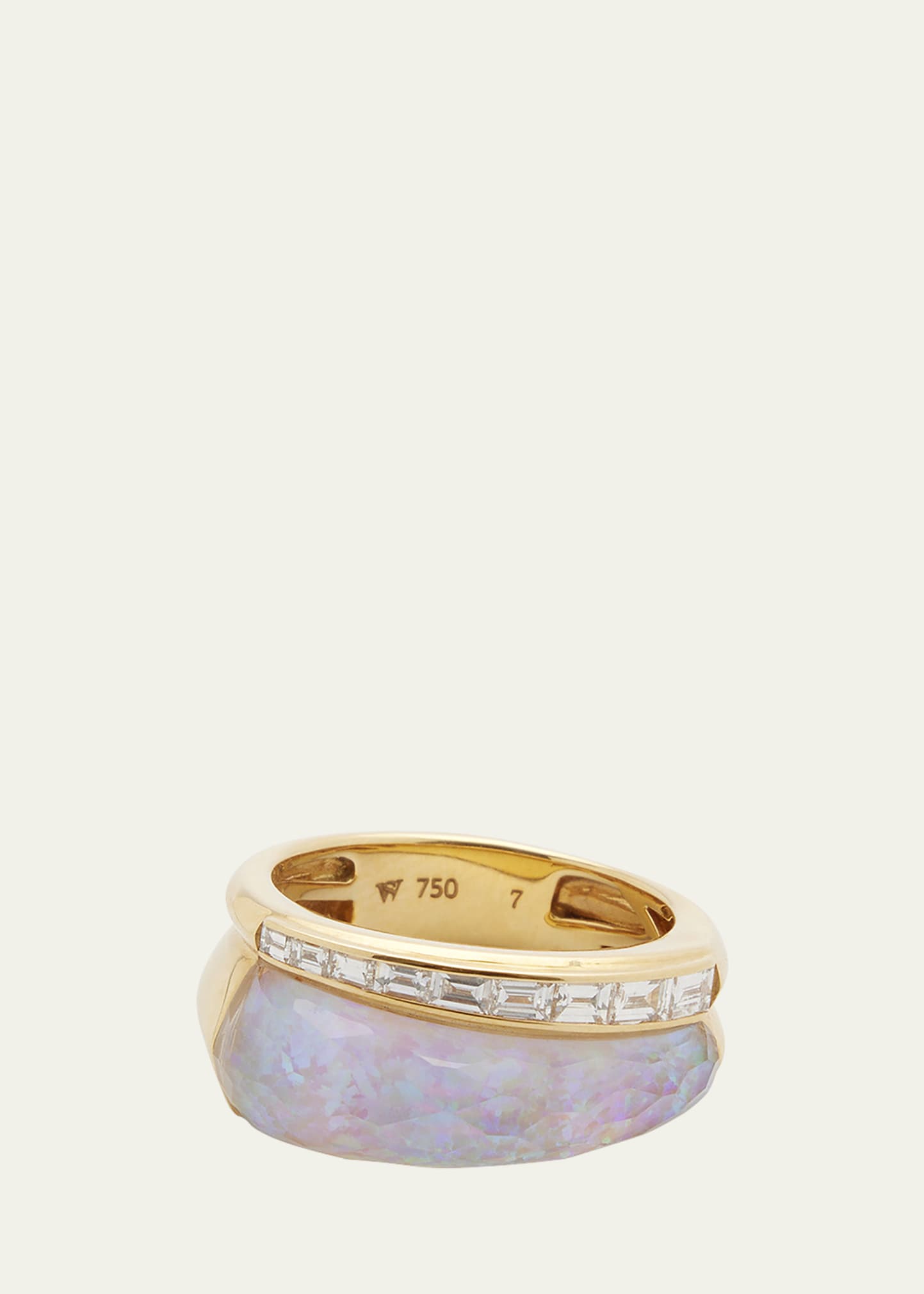 Stephen Webster CH2 Slimline Ring in 18K Yellow Gold with Clear Quartz Crystal Haze