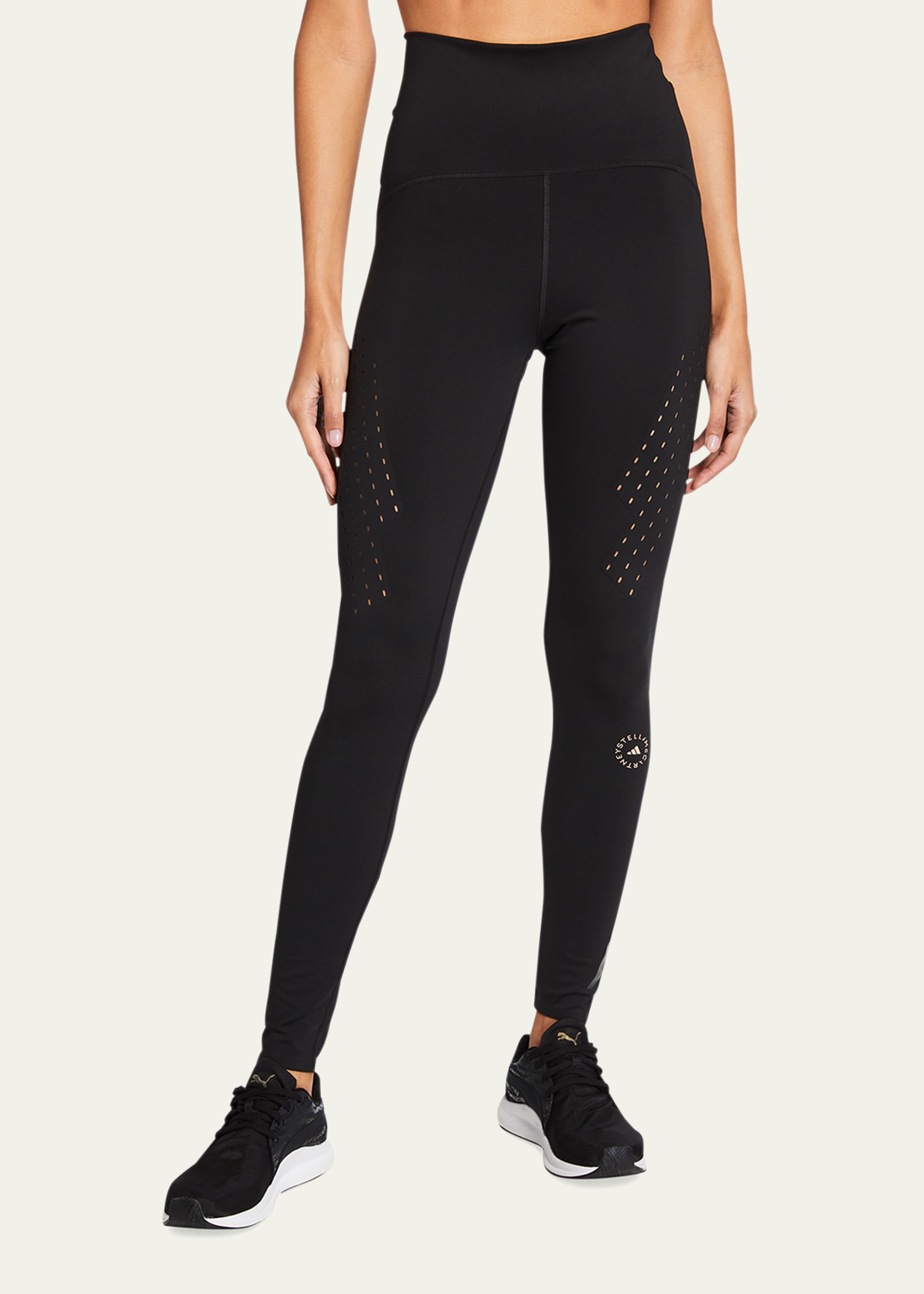 ADIDAS BY STELLA MCCARTNEY Color-block jacquard-knit leggings