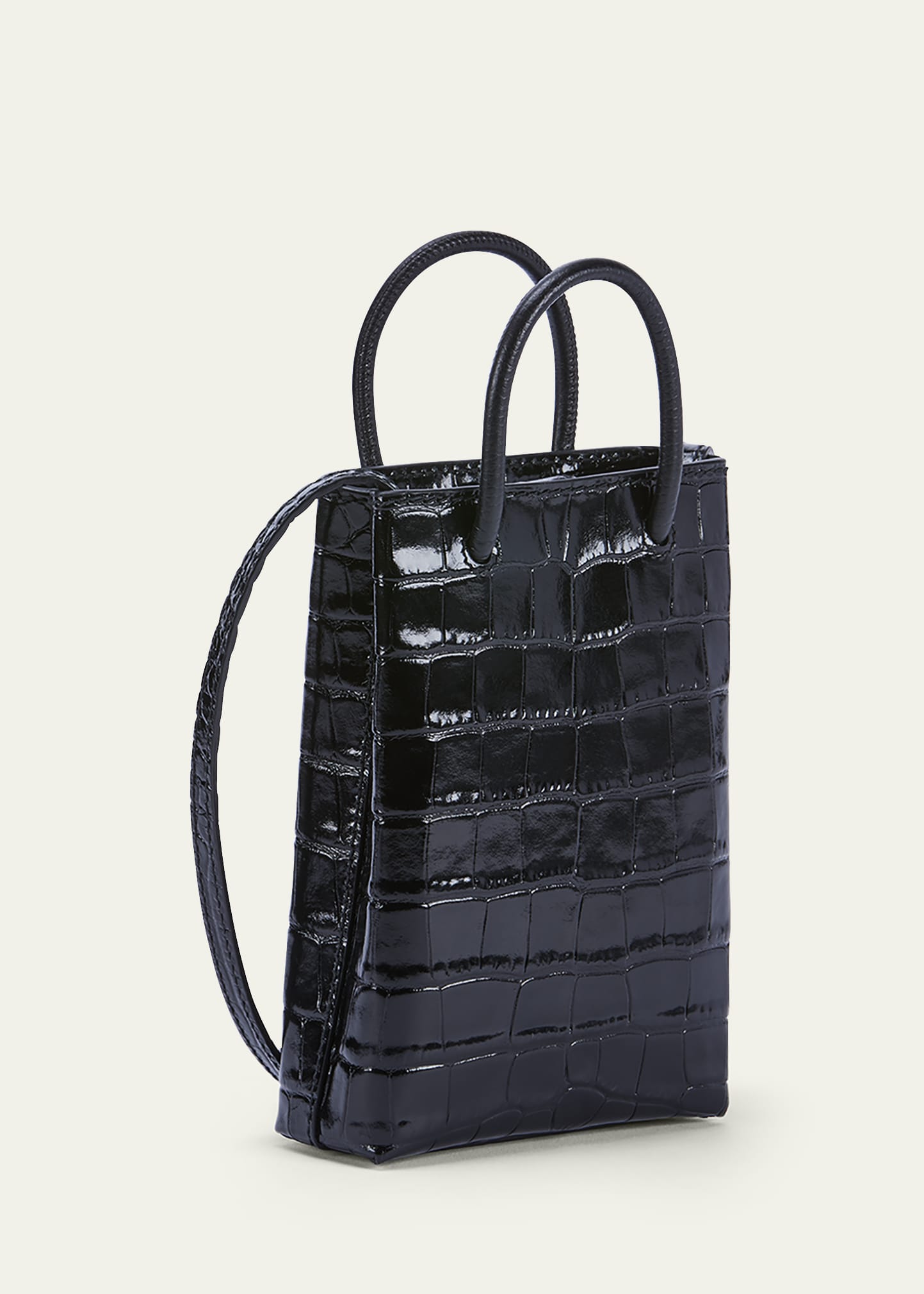 Balenciaga Mini Mock-Croc Phone Shopper Tote Bag - Bergdorf Goodman