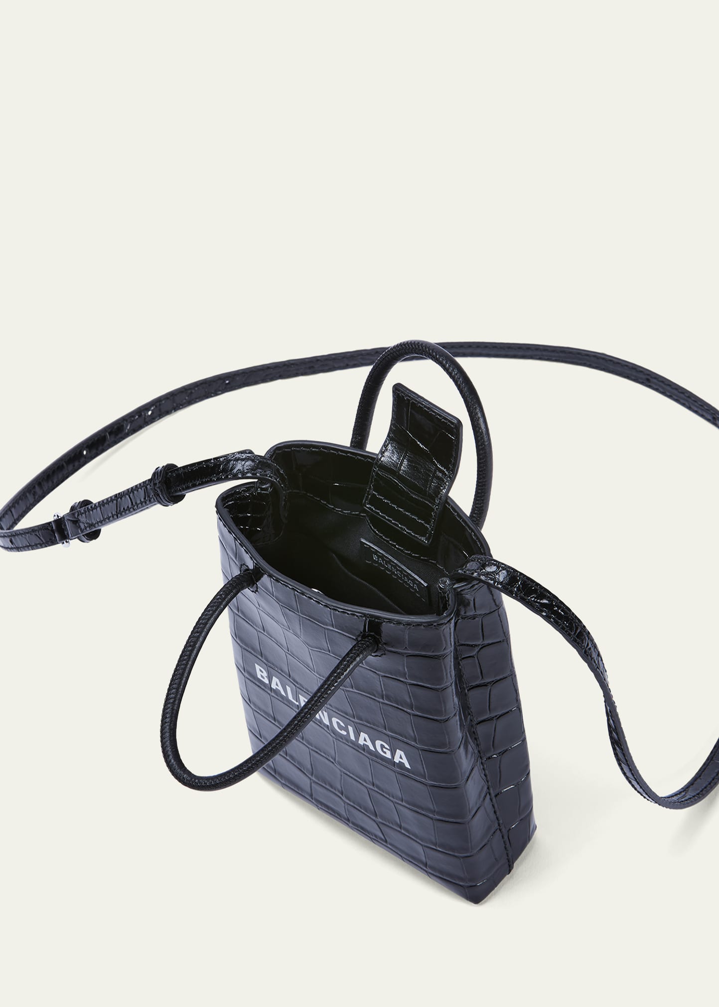 Balenciaga Mini Mock-Croc Phone Shopper Tote Bag - Bergdorf Goodman