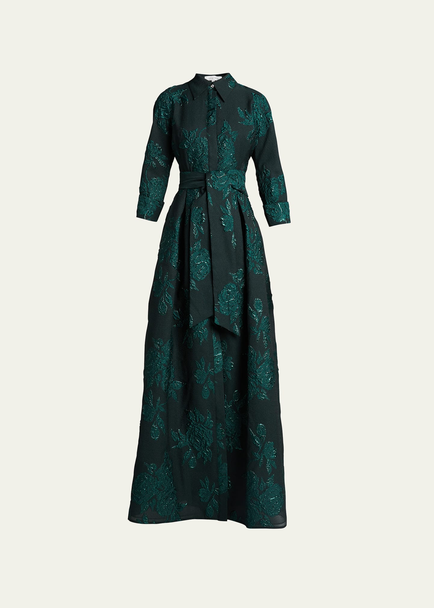 open lace back dress Chiffon Pleated Maxi Floral Print Gown main image 0