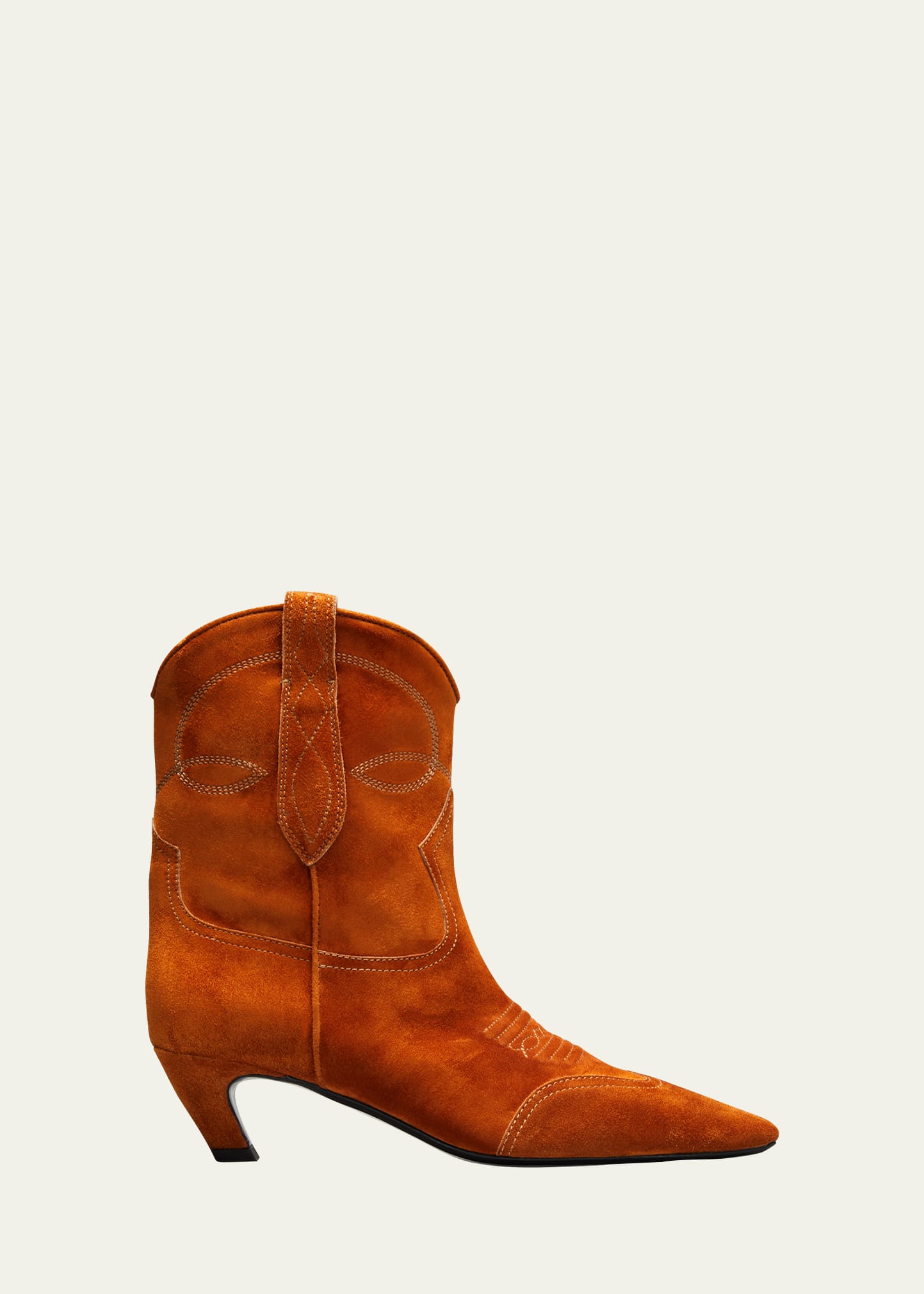 Khaite Dallas Ankle Boots in Brown