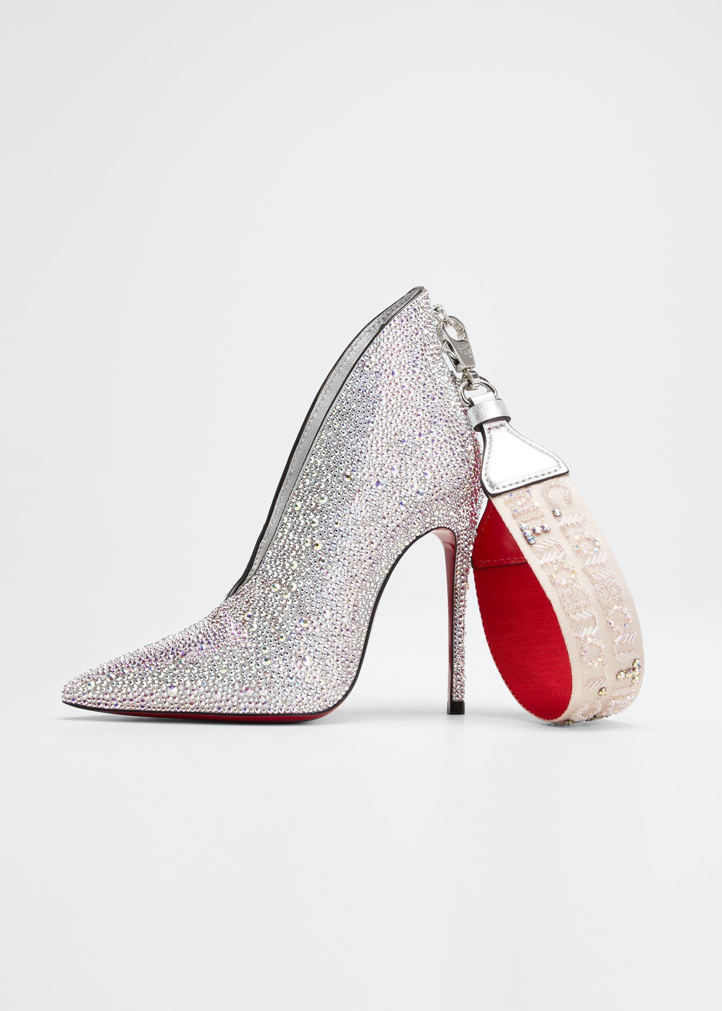 Christian Louboutin Charm Shimmery Red Sole Pump-Shaped Clutch Bag