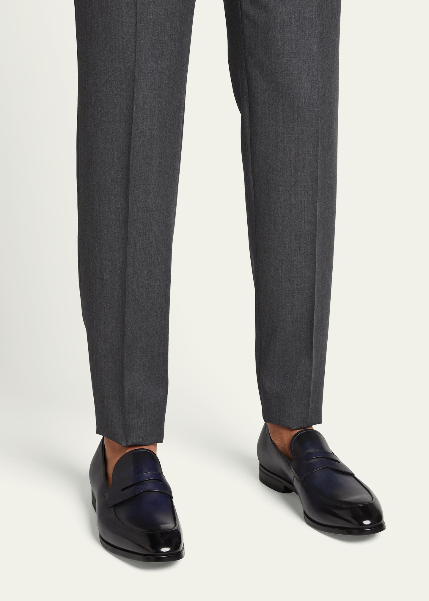 BALLY LIMAO BLACK LEATHER DRESS LOAFERS $595 Mens Black Bally Leather Loafers Shoes Drivers  main image 2