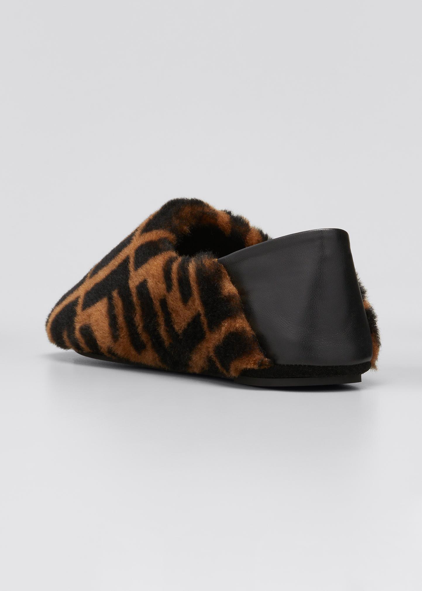 Fendi Men\'s Logo Print Real Fur Shearling & Leather Slip On Loafers Shoes Fendi Casual Loafers & Slip-On for Men for sale - eBay main image 2