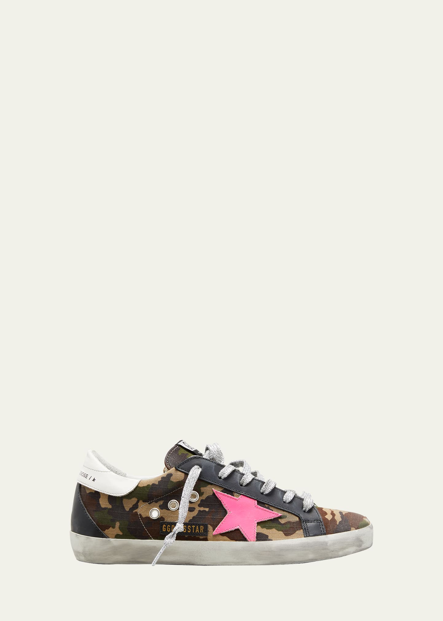 Golden goose store camo pink star