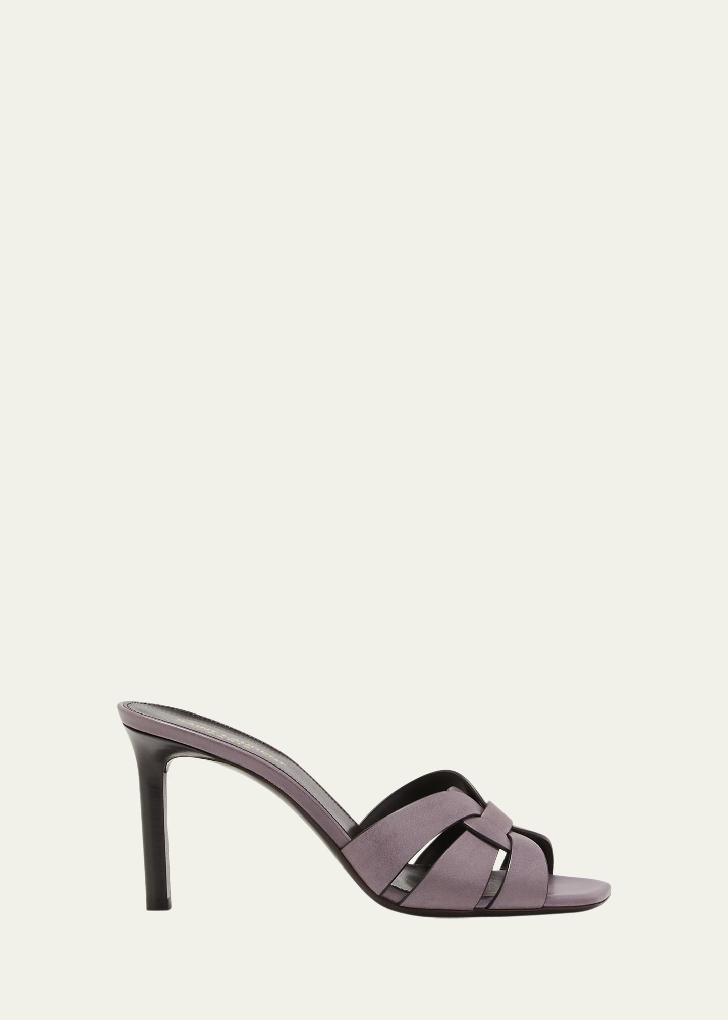 Saint Laurent Tribute Woven Calfskin Stiletto Sandals