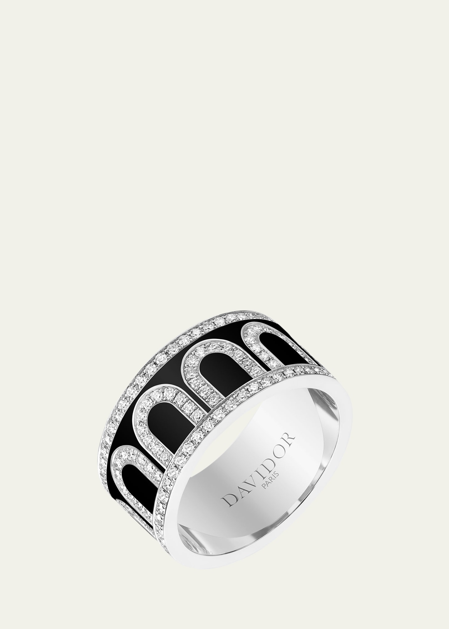 DAVIDOR L'Arc de Davidor 18k White Gold Palais Diamond Ring - Grand Model, Caviar, Size 54