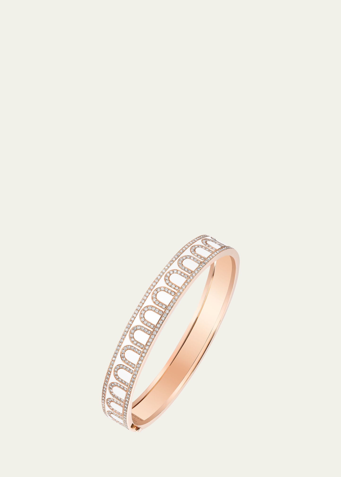 DAVIDOR L'Arc de Davidor 18k Rose Gold Palais Diamond Bangle - Medium Model, Neige, Size 16