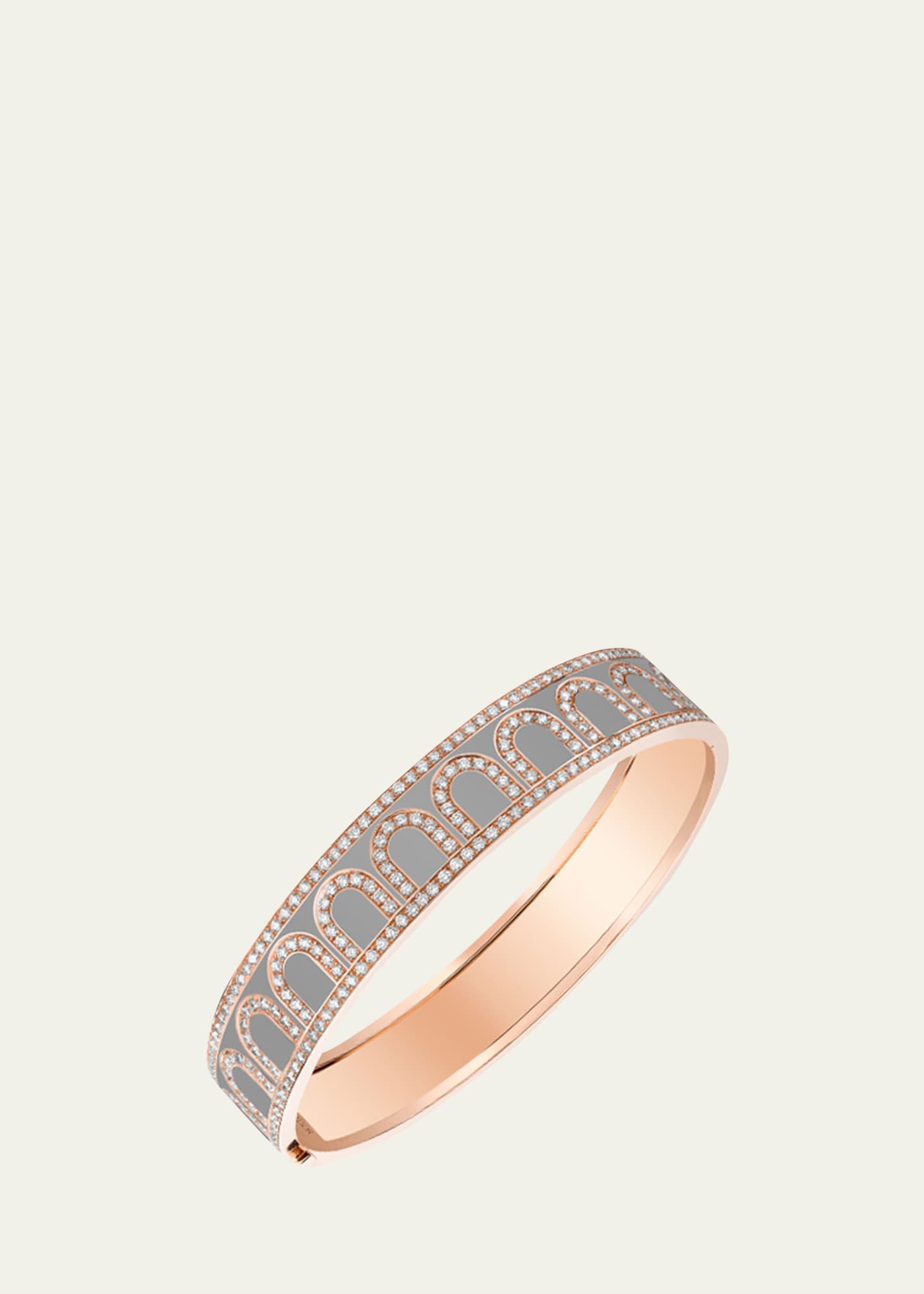 DAVIDOR L'Arc de Davidor 18k Rose Gold Palais Diamond Bangle - Grand Model, Anthracite, Size 18