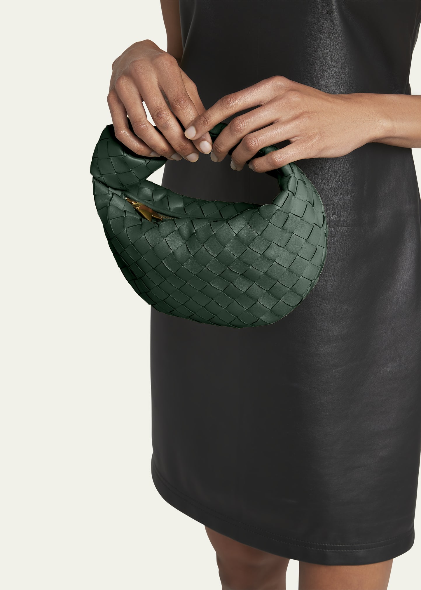 jodie mini intrecciato knot hobo bag