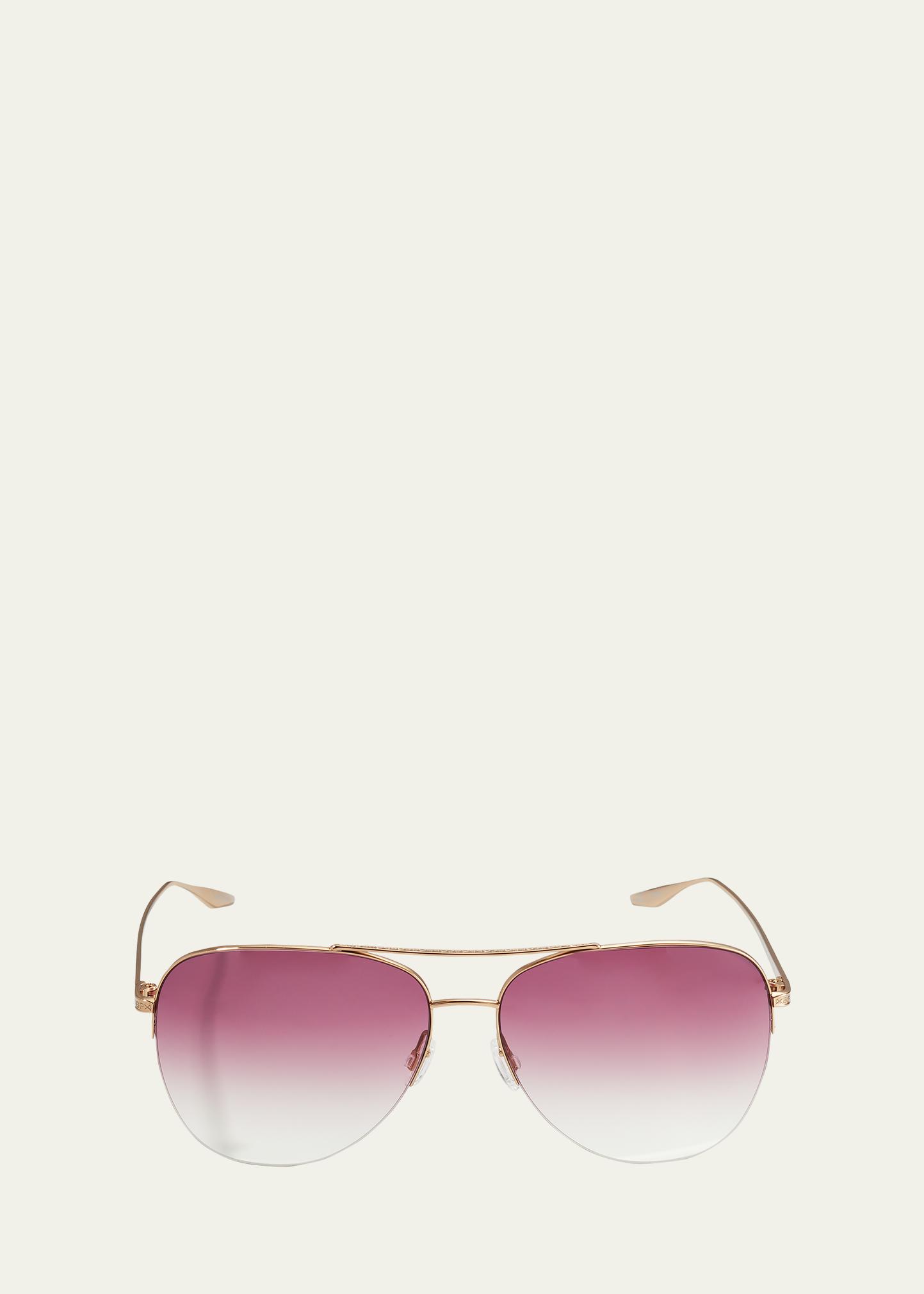 Barton Perreira Chevalier Semi-Rimless Metal Aviator 