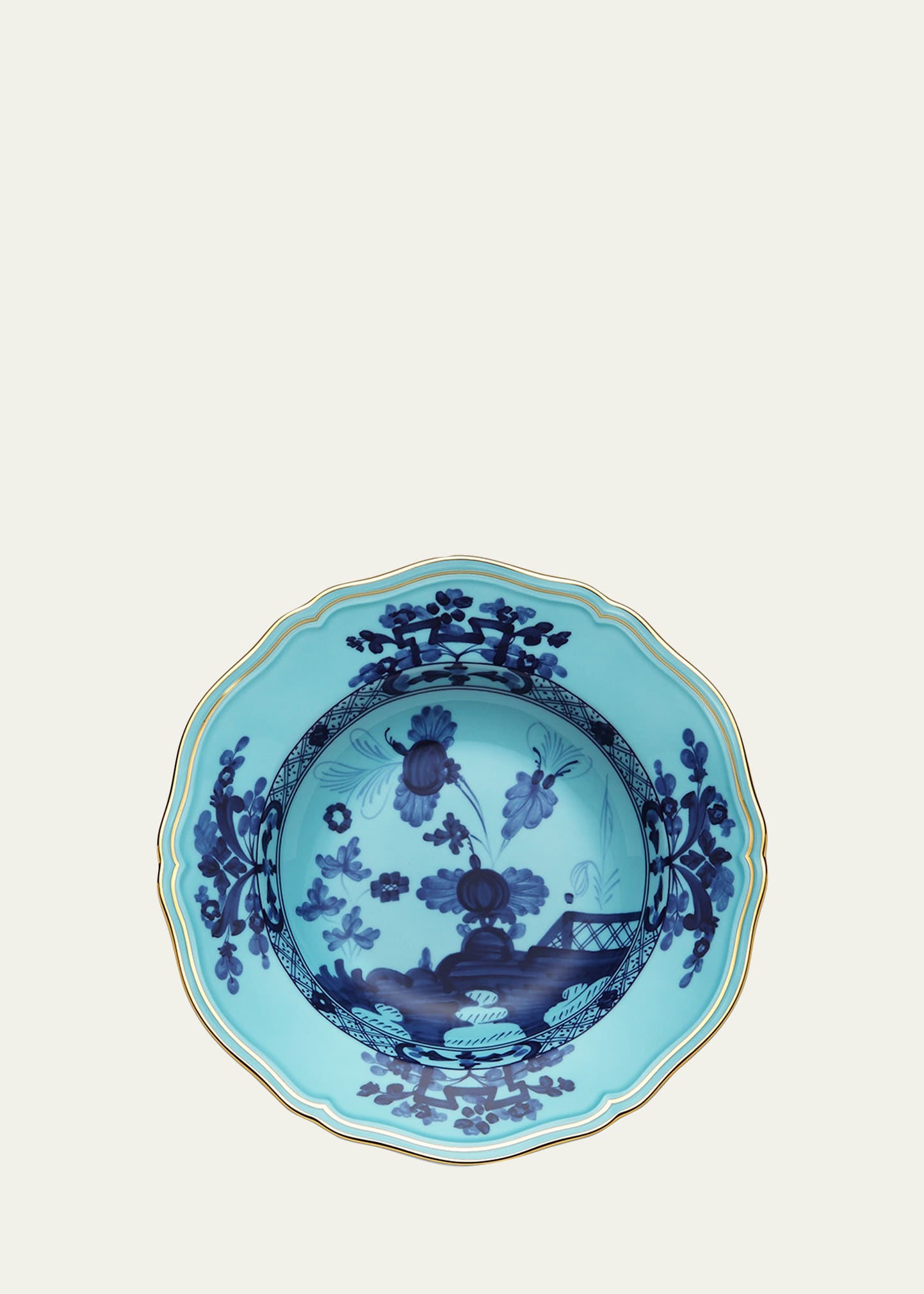 GINORI 1735 Oriente Italiano Rim Soup Plate, Iris