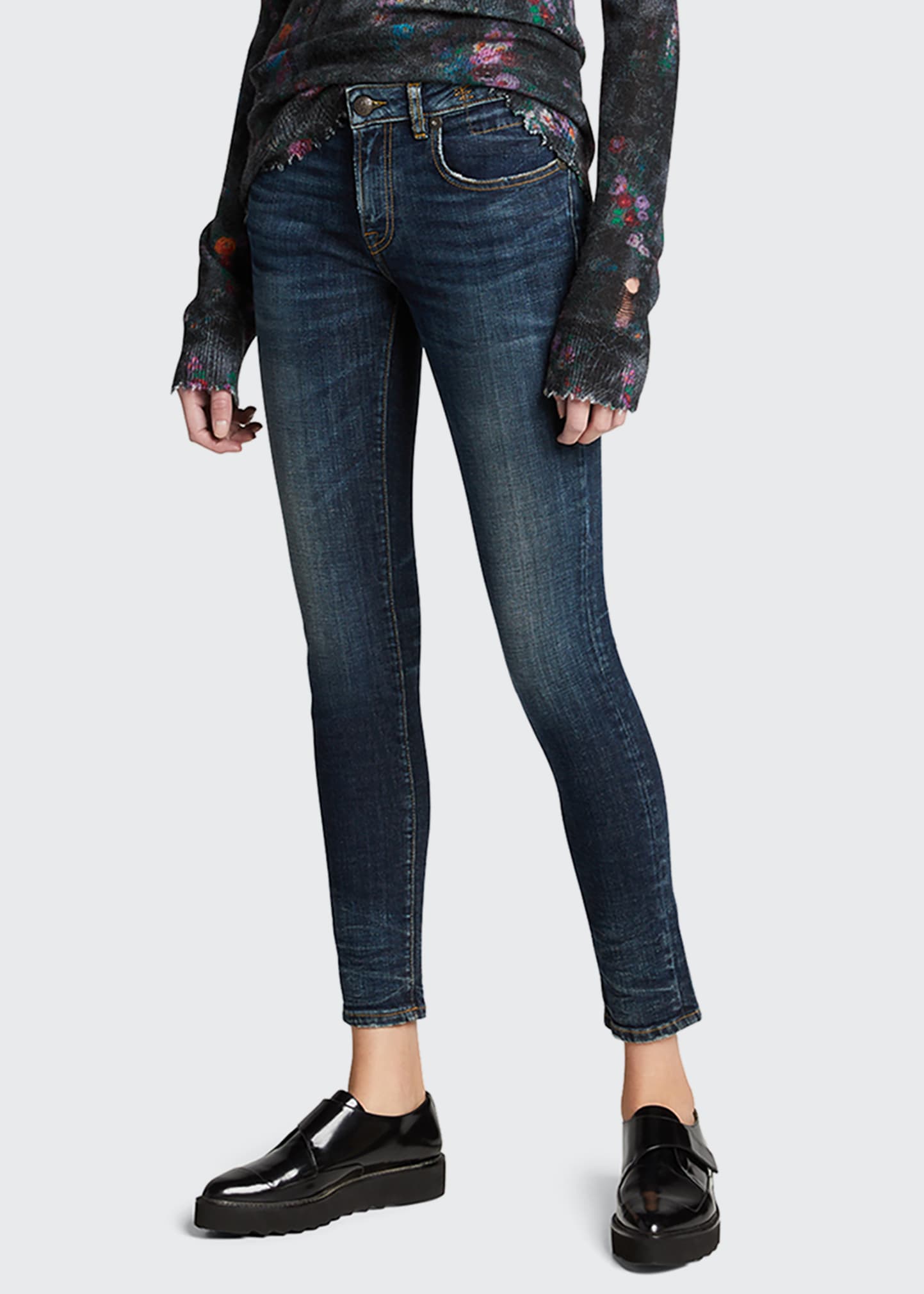 R13 Kate Mid Rise Skinny Ankle Jeans Bergdorf Goodman