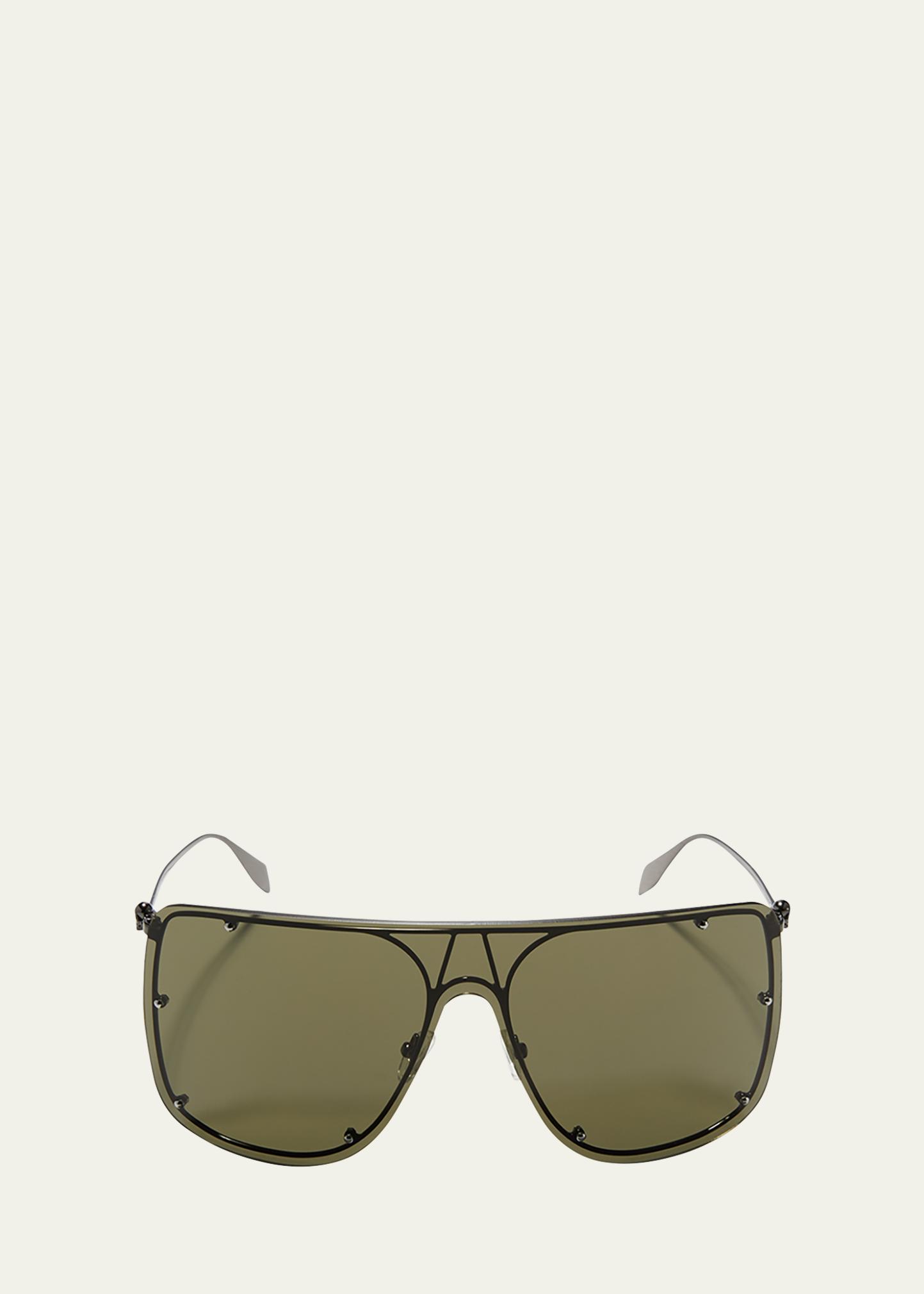 Alexander McQueen Studded Skull Shield  Sunglasses McQueen Studded Skull Shield Sunglasses - Bergdorf Goodman main image 2
