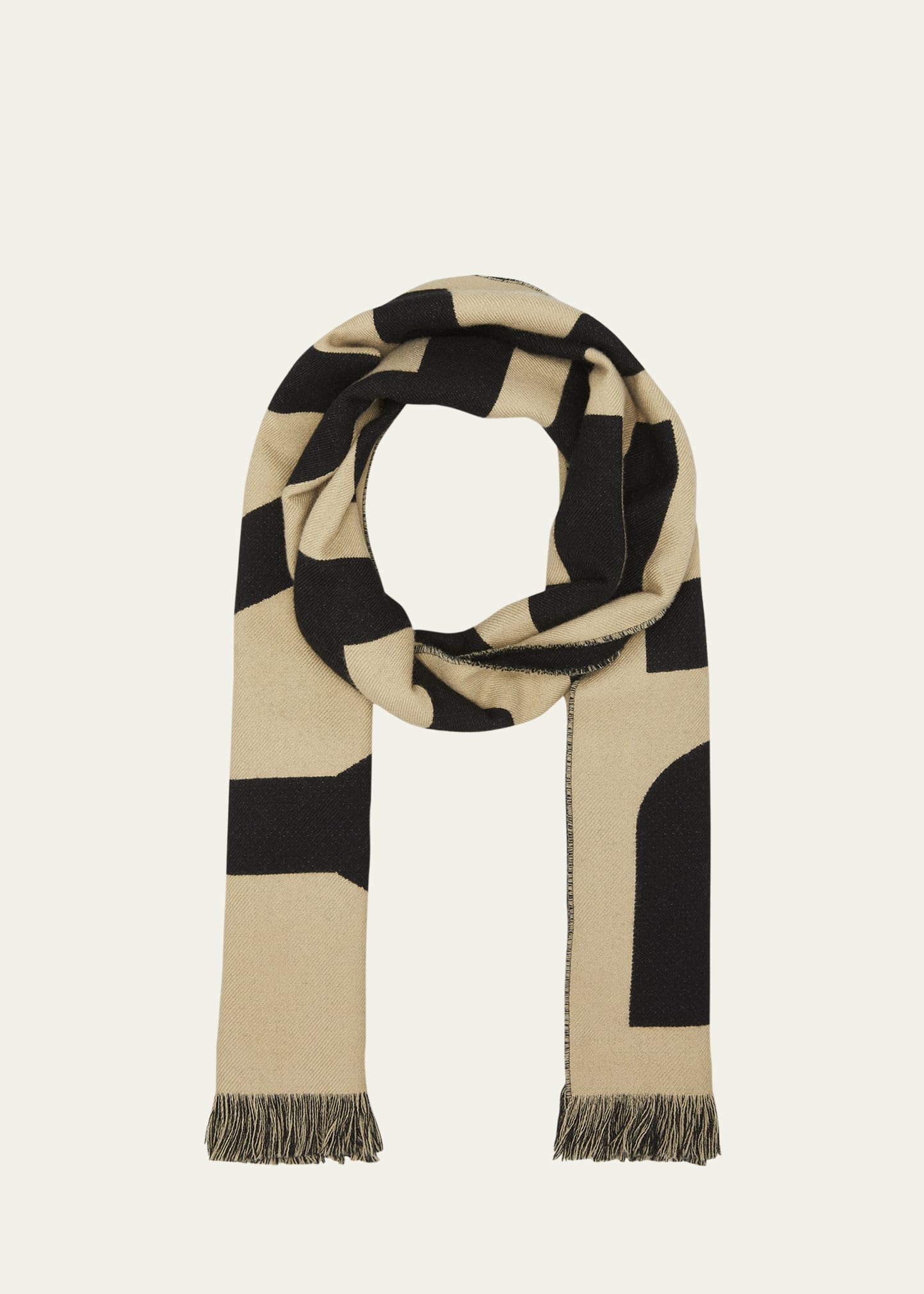 【関税&送料込】Burberry Silk And Wool Logo Scarf Burberry Scarf Monogram Design - Wool Silk Shawl SALE - Como