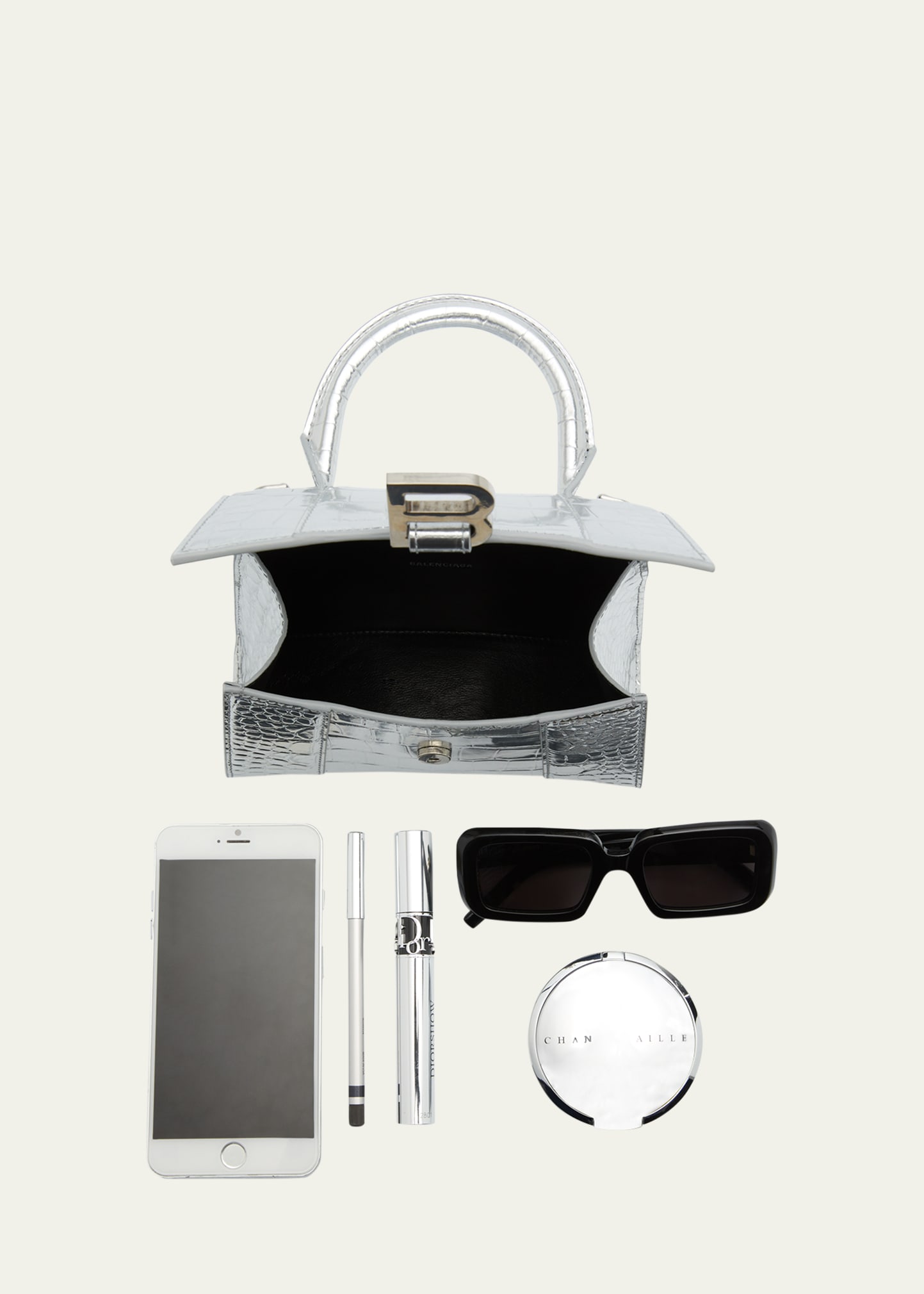 Balenciaga Hourglass XS Metallic Satchel Bag - Bergdorf Goodman