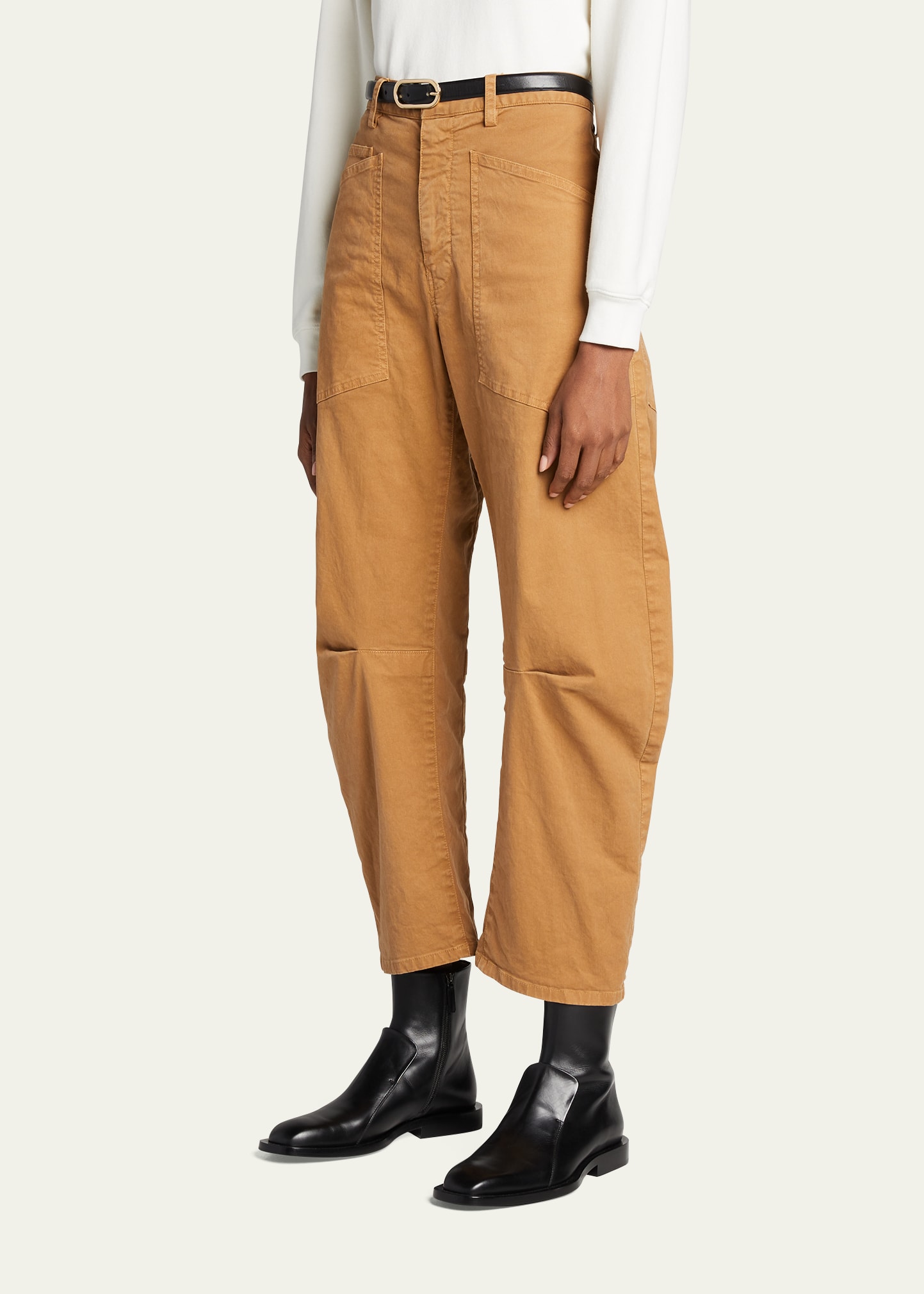 Nili Lotan Shon Mid-Rise Cropped Pants - Bergdorf Goodman